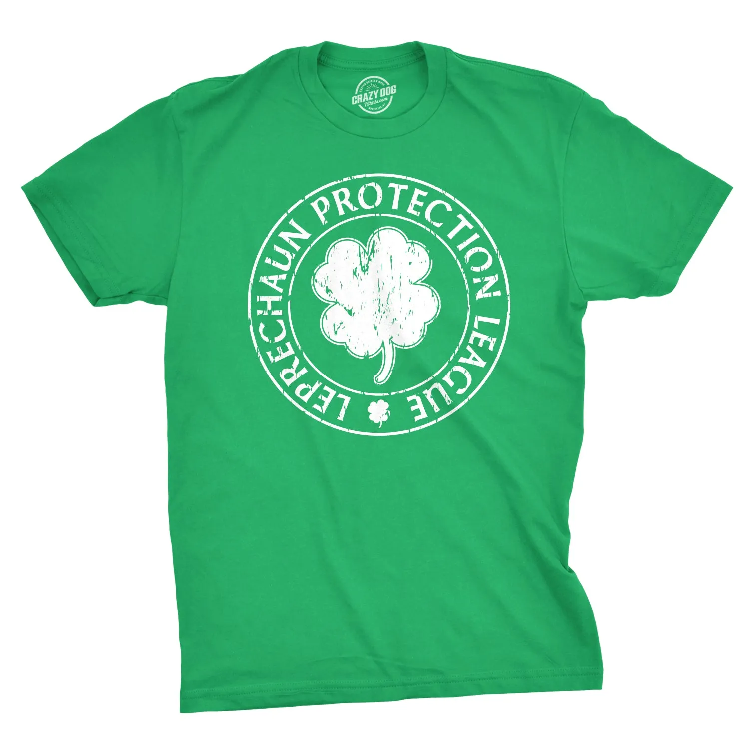 Leprechaun Protection League Men's T Shirt sold by Crazy Dog T-Shirts