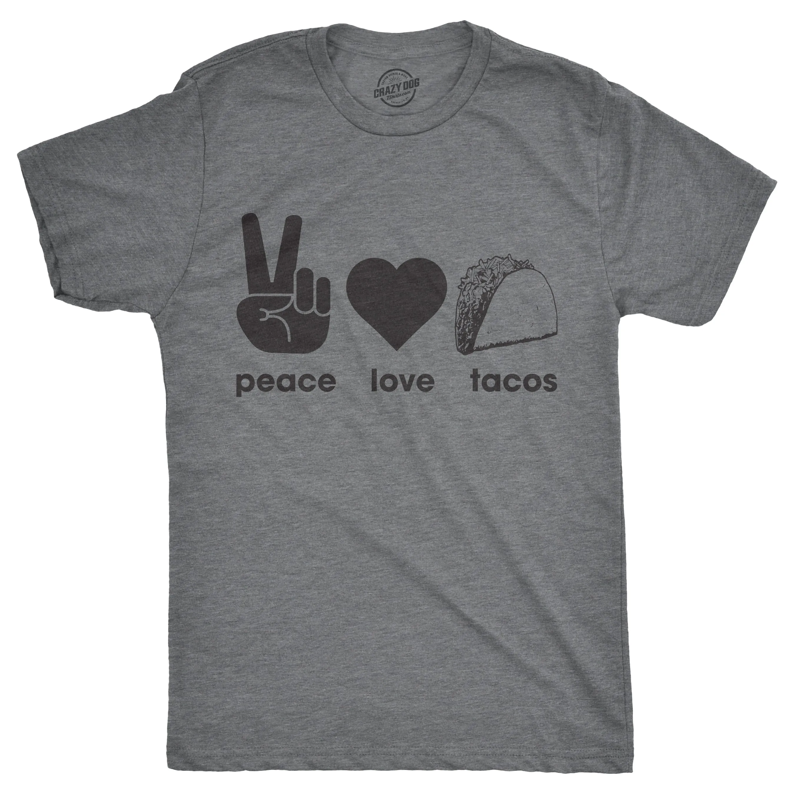 Peace Love Tacos Men's T Shirt sold by Crazy Dog T-Shirts product image thumbnail 2