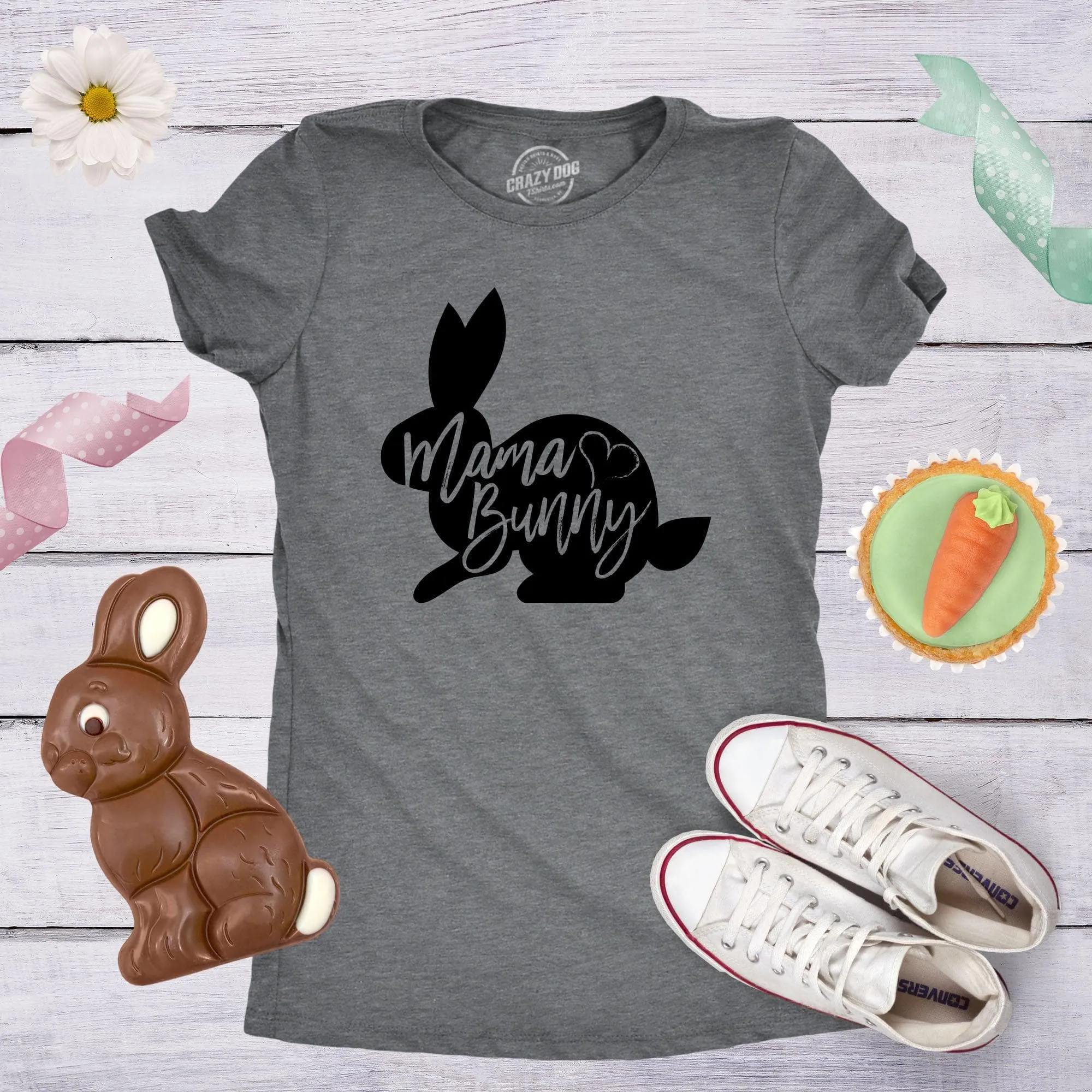 Mama Bunny Women's T Shirt sold by Crazy Dog T-Shirts product image thumbnail 2