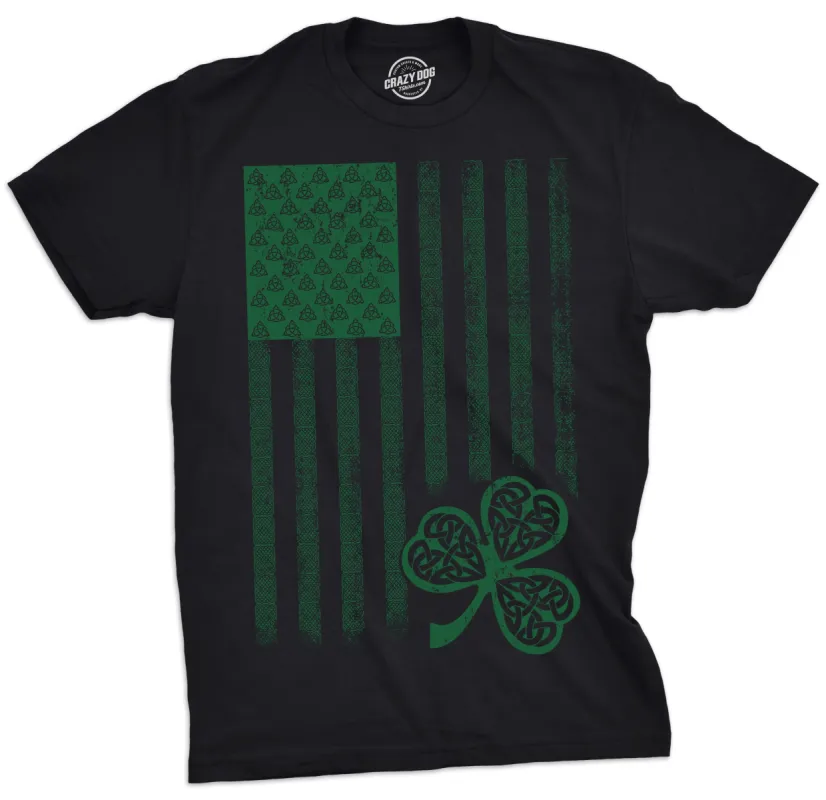 Celtic USA Flag Men's T Shirt sold by Crazy Dog T-Shirts