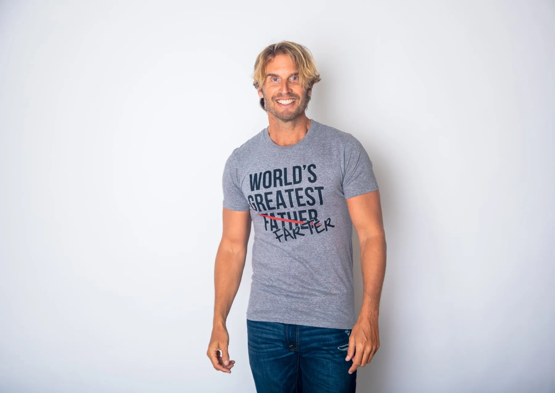 World's Greatest Farter Father Men's T Shirt sold by Crazy Dog T-Shirts product image thumbnail 2