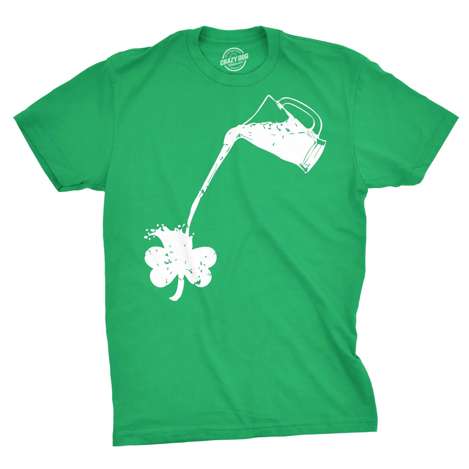 Pouring Shamrock Men's T Shirt sold by Crazy Dog T-Shirts