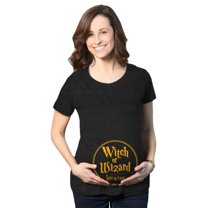 Witch Or Wizard Brewing Maternity T Shirt sold by Crazy Dog T-Shirts