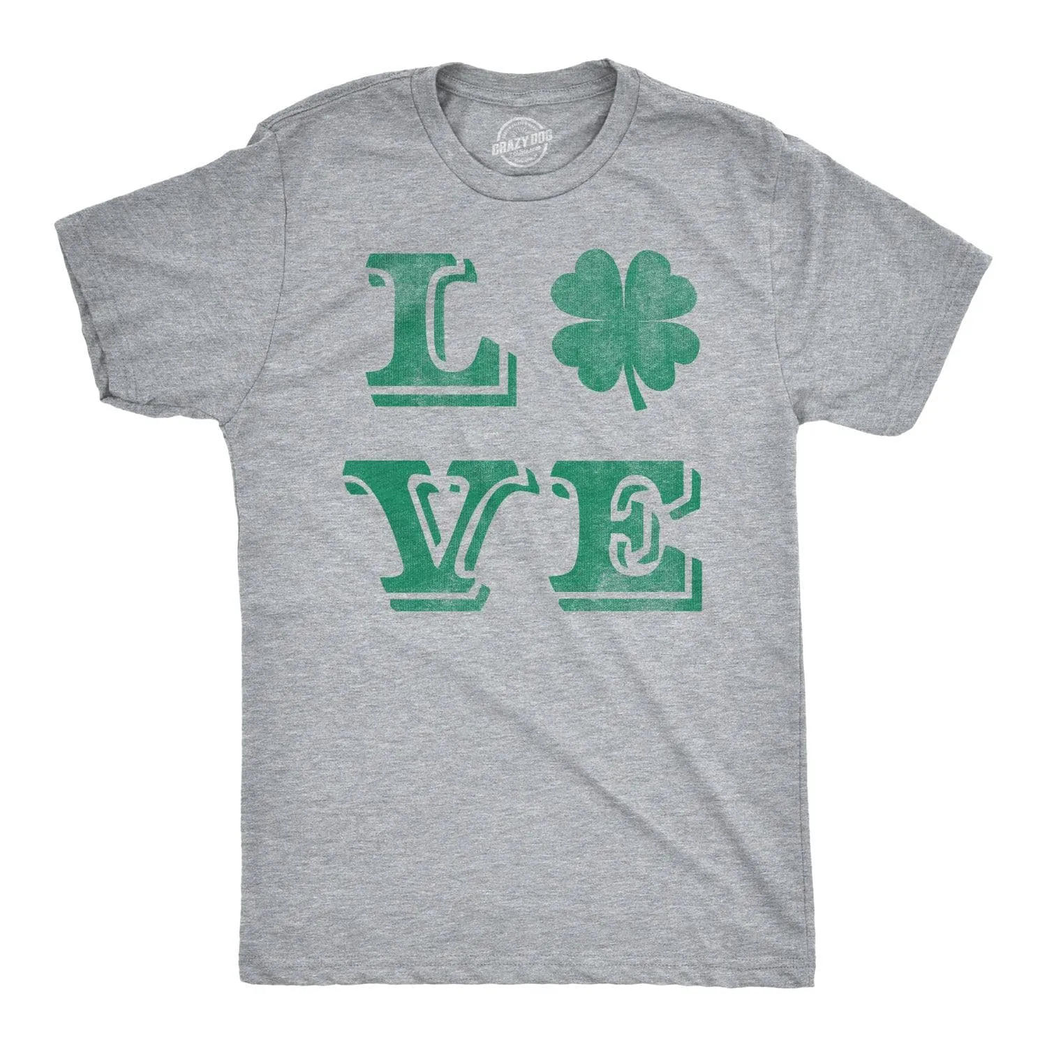 LOVE Lucky Clover Men's T Shirt sold by Crazy Dog T-Shirts