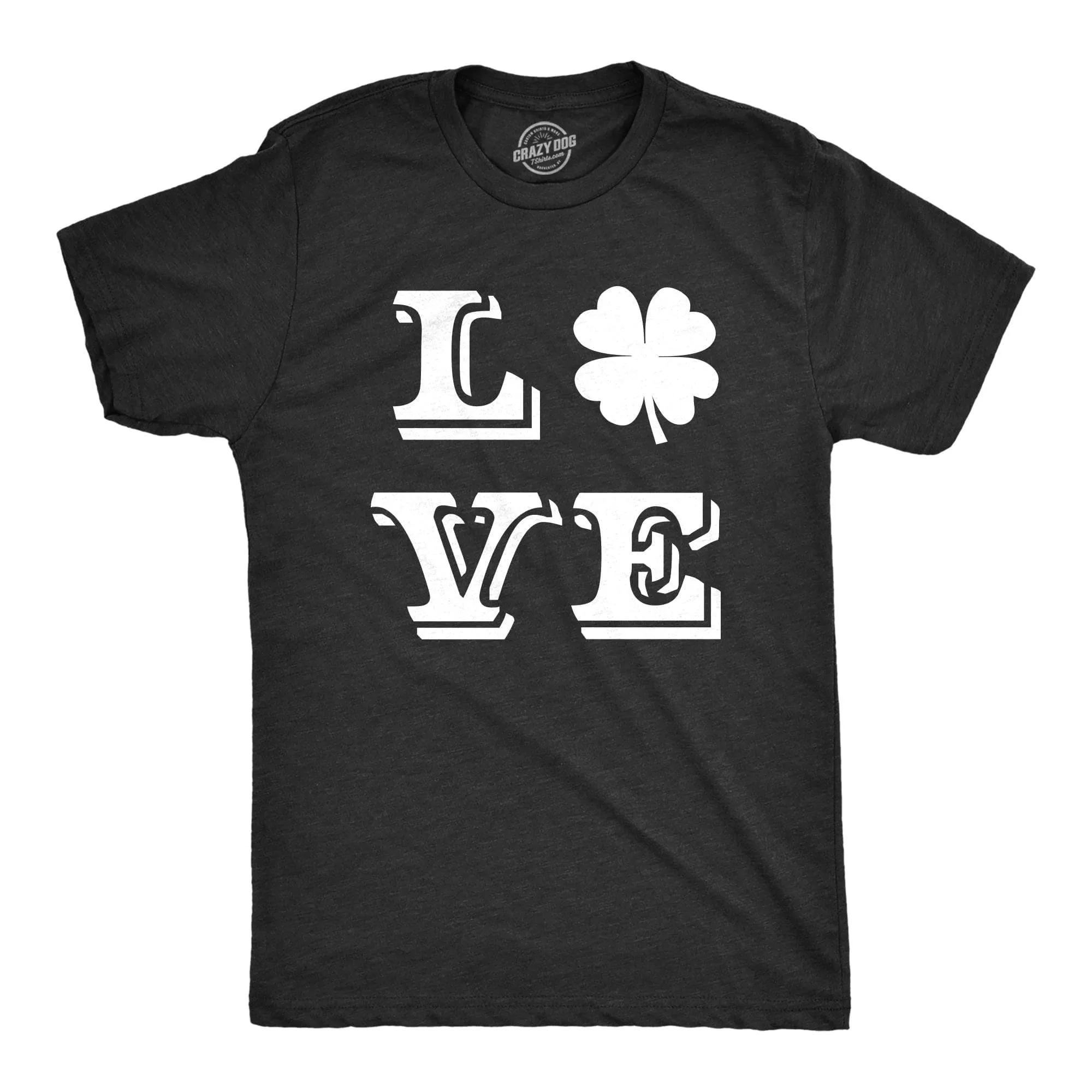 LOVE Lucky Clover Men's T Shirt sold by Crazy Dog T-Shirts product image thumbnail 3