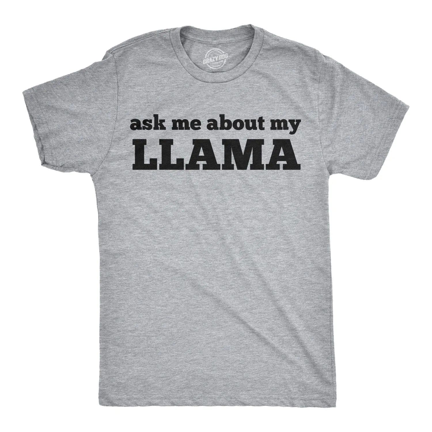 Ask Me About My Llama Flip Men's T Shirt sold by Crazy Dog T-Shirts product image thumbnail 2