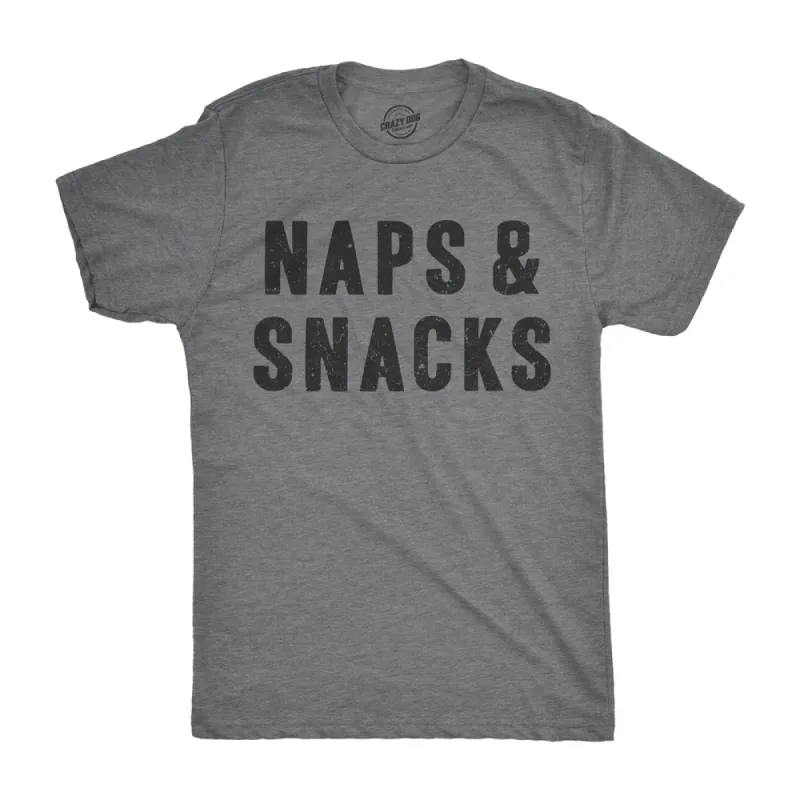 Naps And Snacks Men's T Shirt sold by Crazy Dog T-Shirts