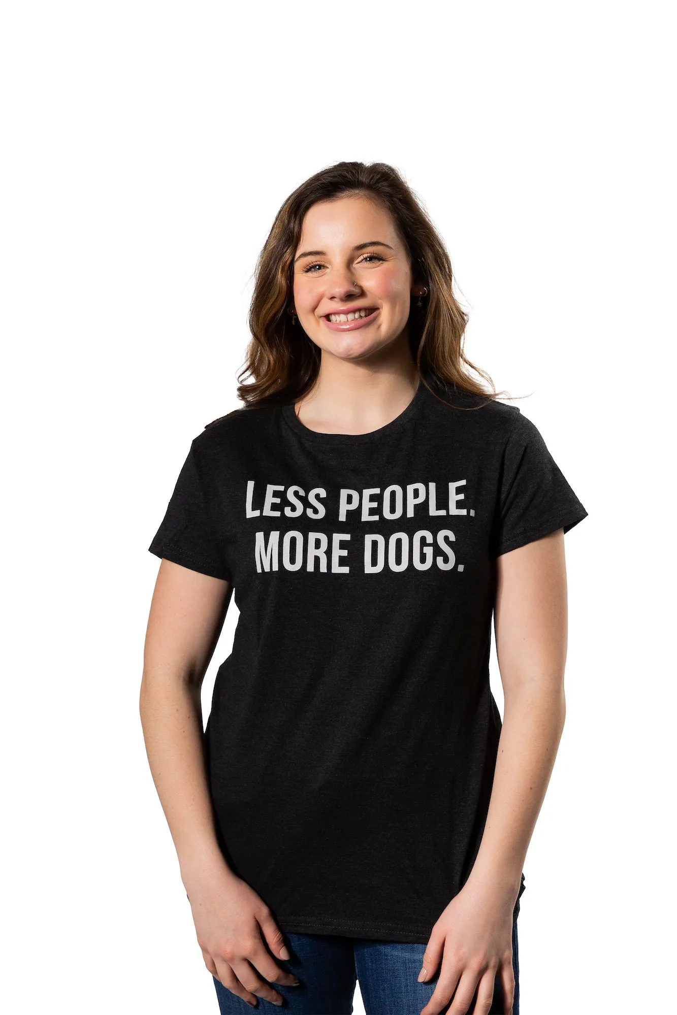 Less People More Dogs Women's T Shirt sold by Crazy Dog T-Shirts product image thumbnail 2