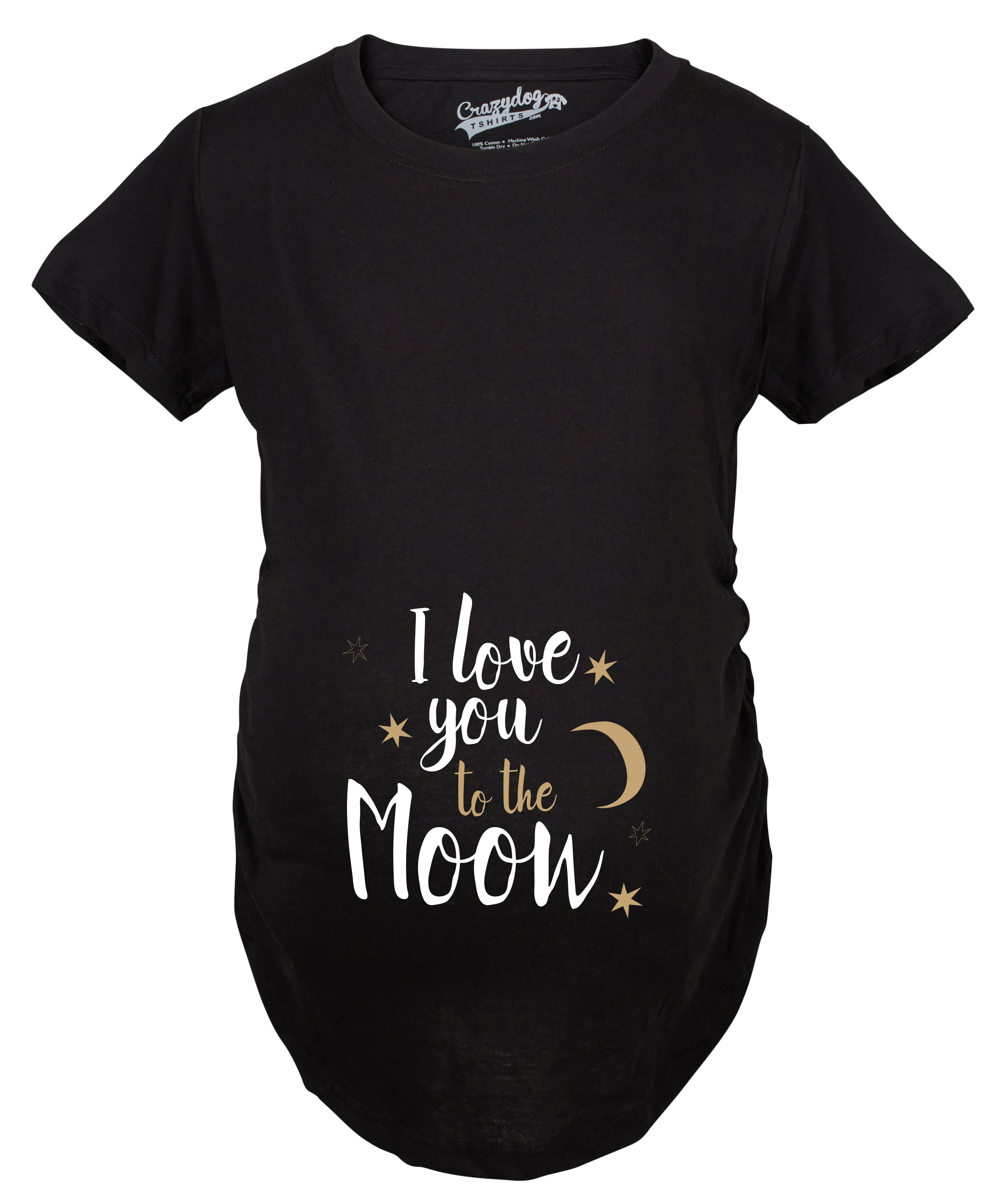I Love You To The Moon Maternity T Shirt sold by Crazy Dog T-Shirts product image thumbnail 4