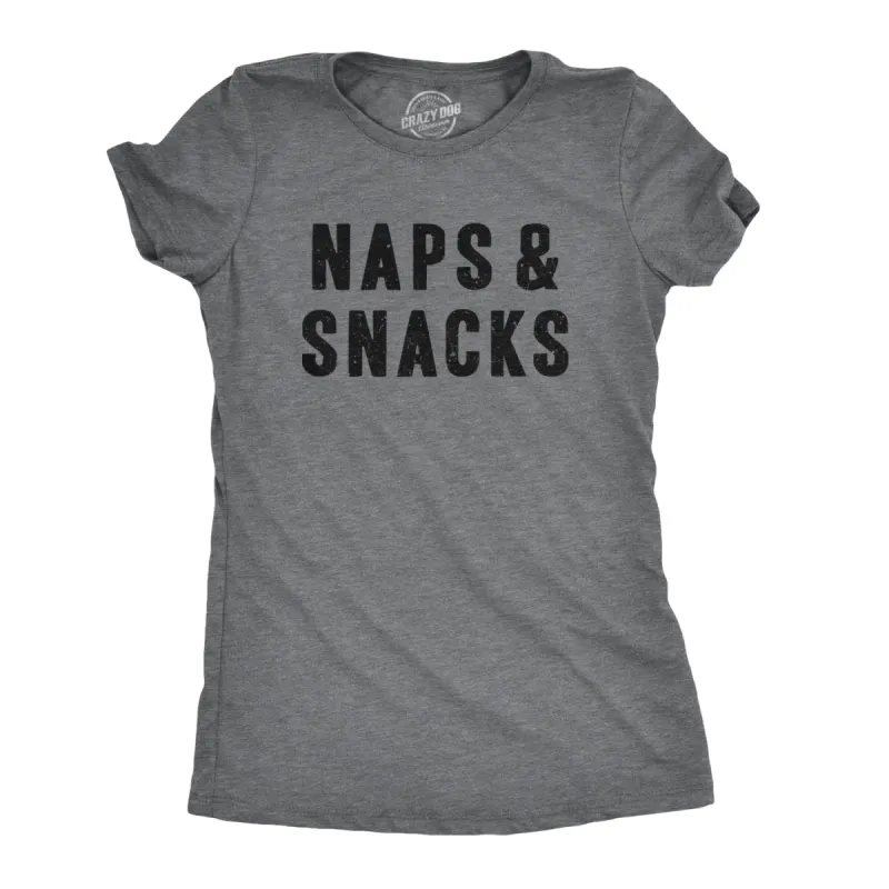 Naps And Snacks Women's T Shirt sold by Crazy Dog T-Shirts