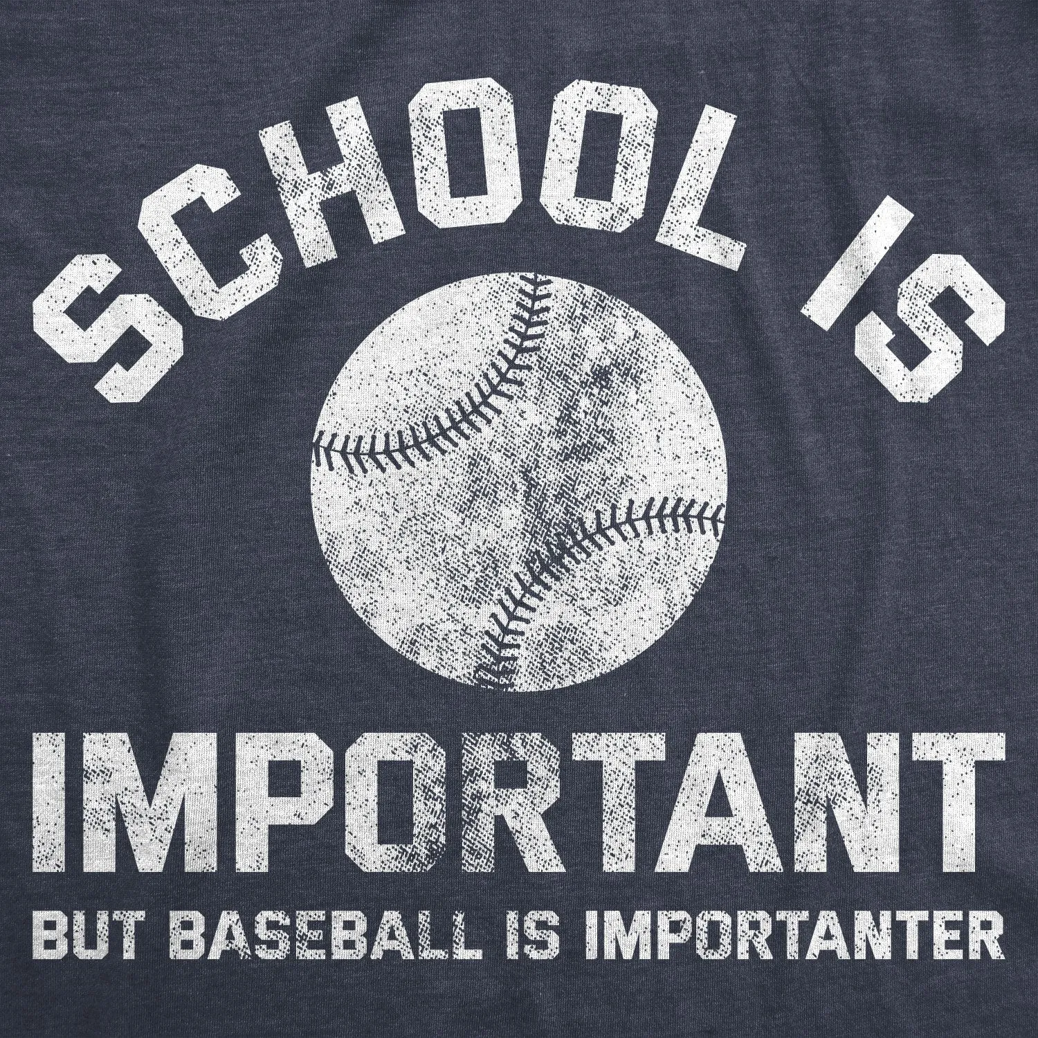 School Is Important But Baseball Is Importanter Men's T Shirt sold by Crazy Dog T-Shirts product image thumbnail 2