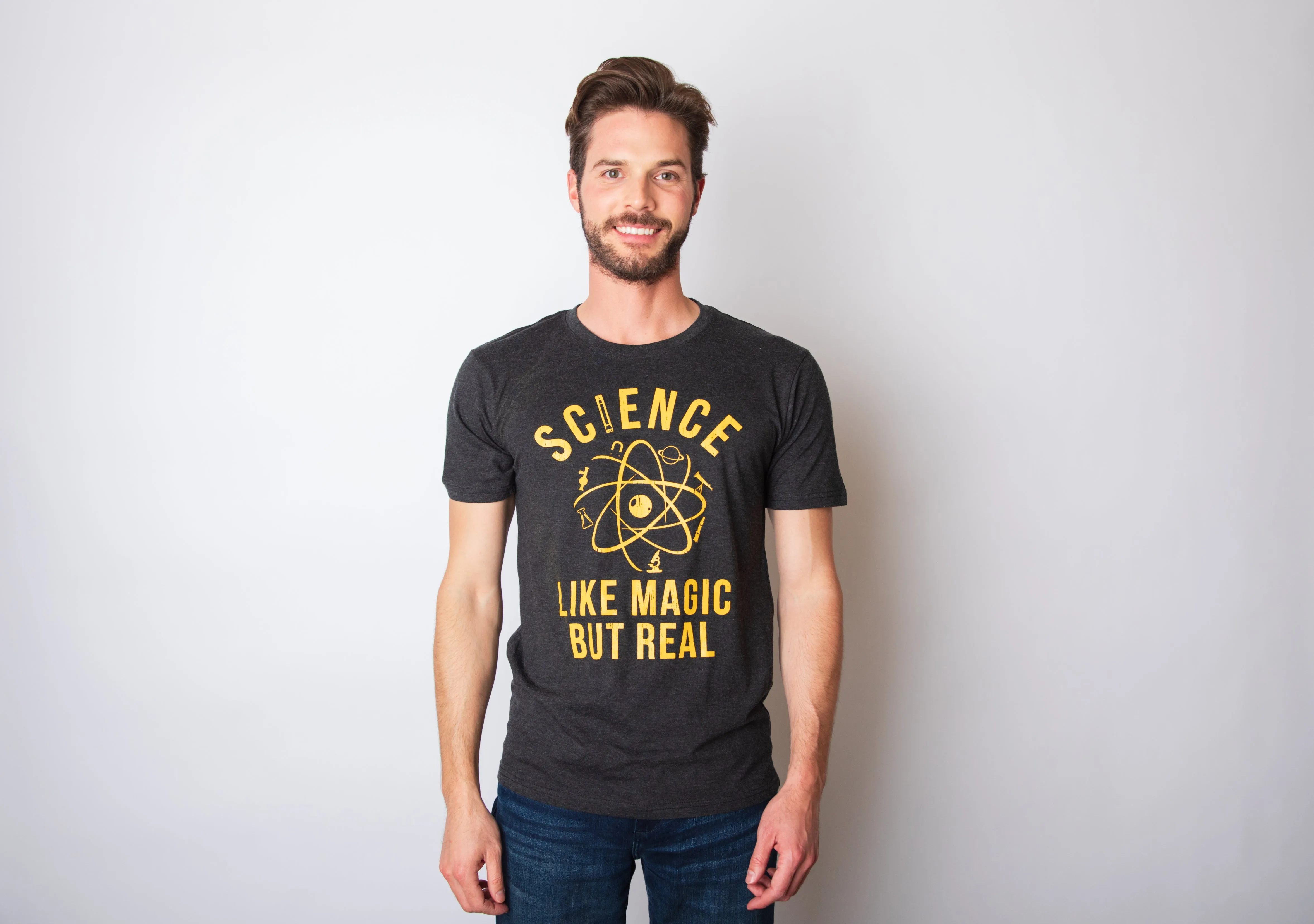 Science: Like Magic But Real Men's T Shirt sold by Crazy Dog T-Shirts product image thumbnail 2
