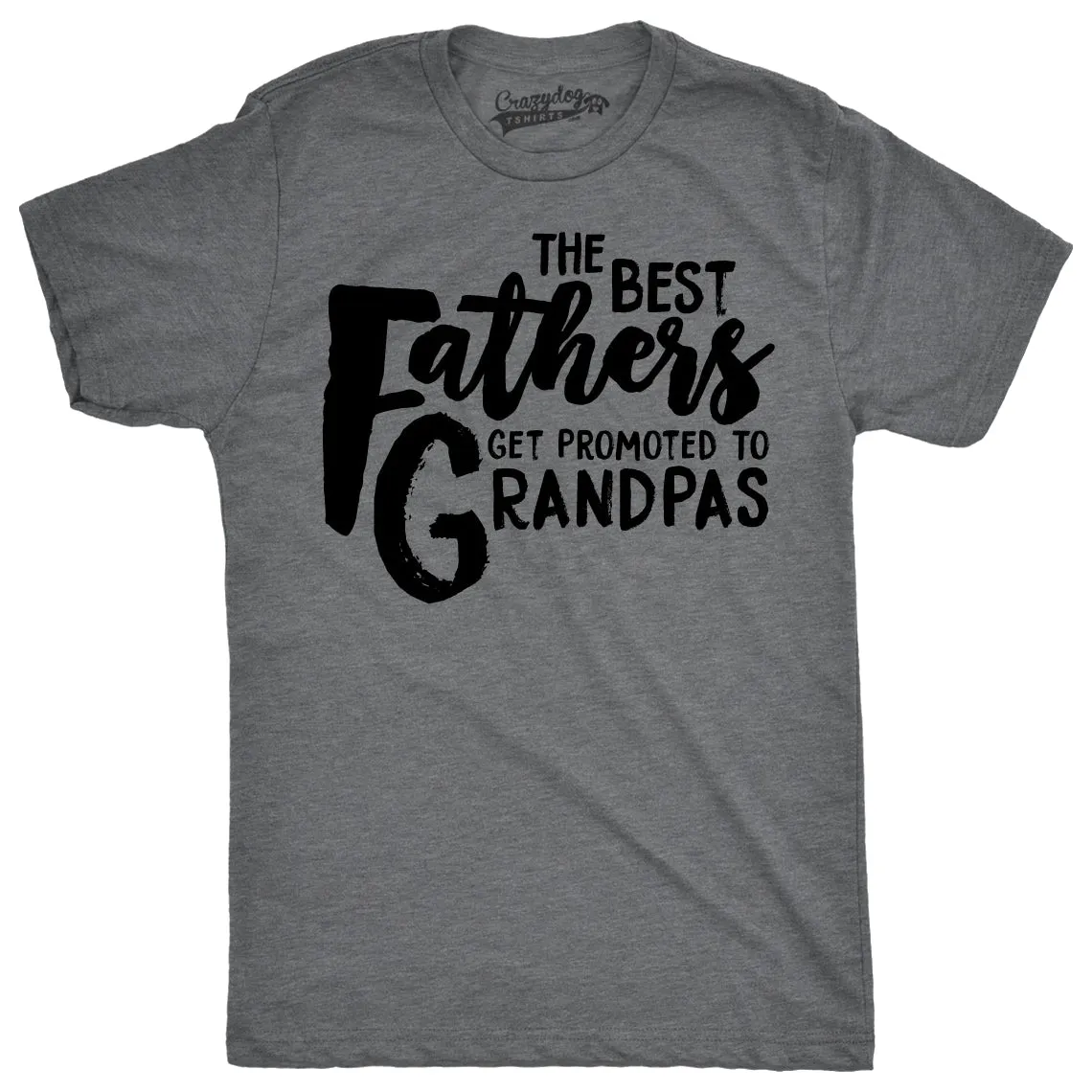 Best Fathers Get Promoted To Grandpas Men's T Shirt sold by Crazy Dog T-Shirts product image thumbnail 3