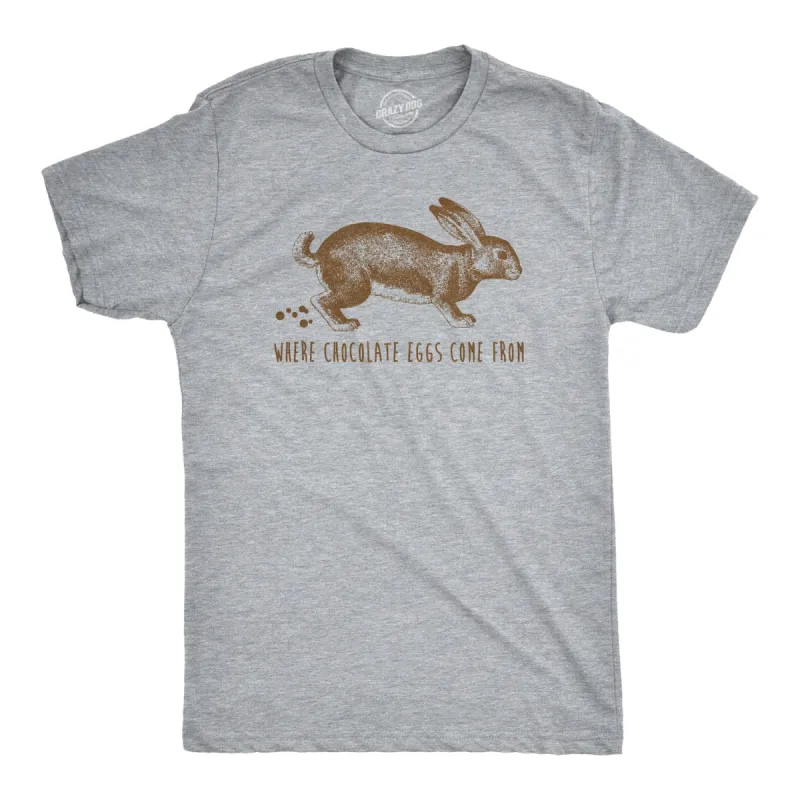 Where Chocolate Eggs Come From Men's T Shirt sold by Crazy Dog T-Shirts