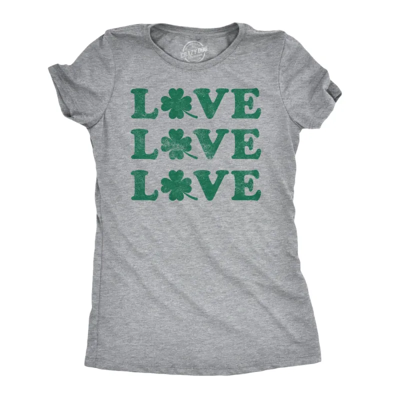 Love Shamrock Women's T Shirt sold by Crazy Dog T-Shirts