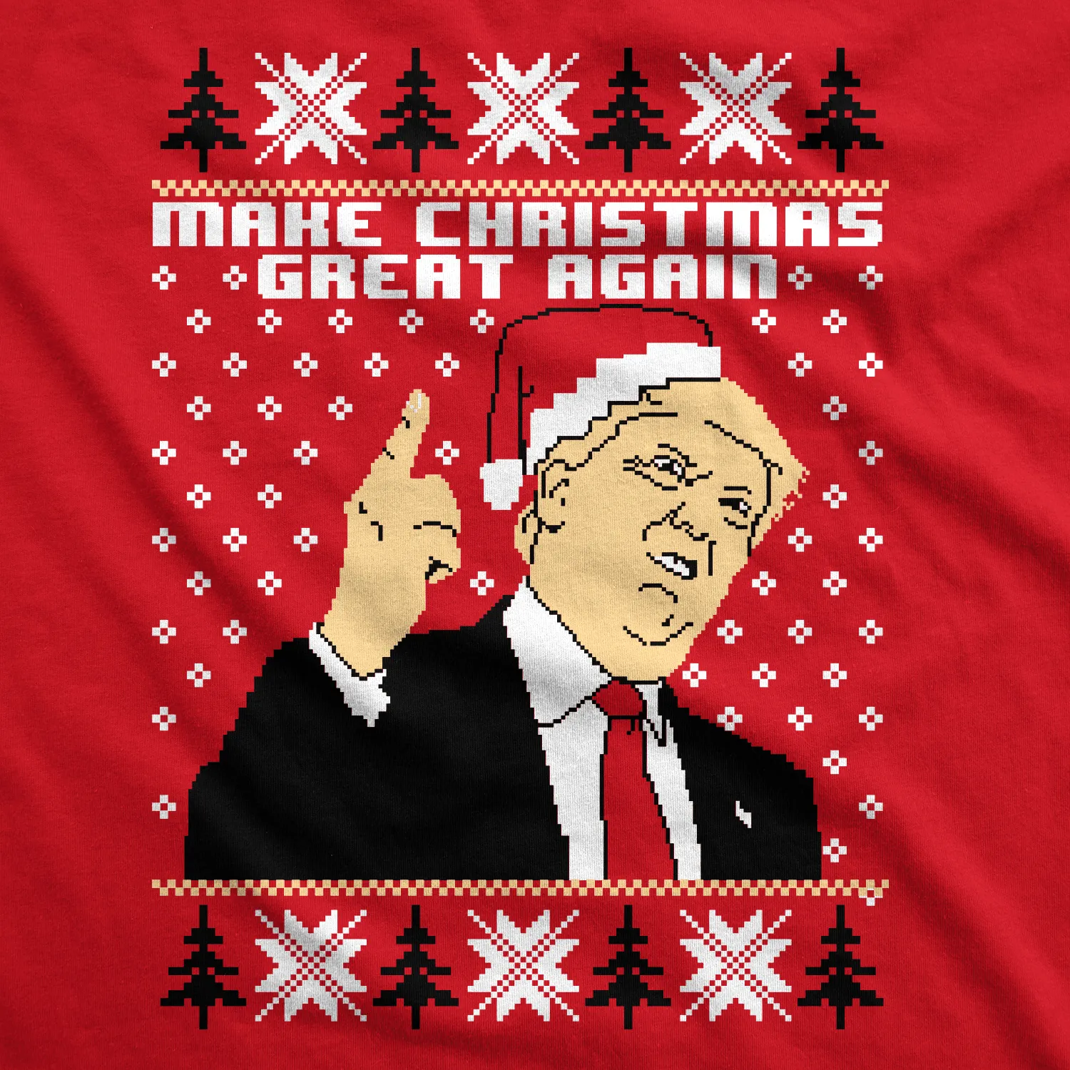 Make Christmas Great Again Crew Neck Sweatshirt sold by Crazy Dog T-Shirts product image thumbnail 2