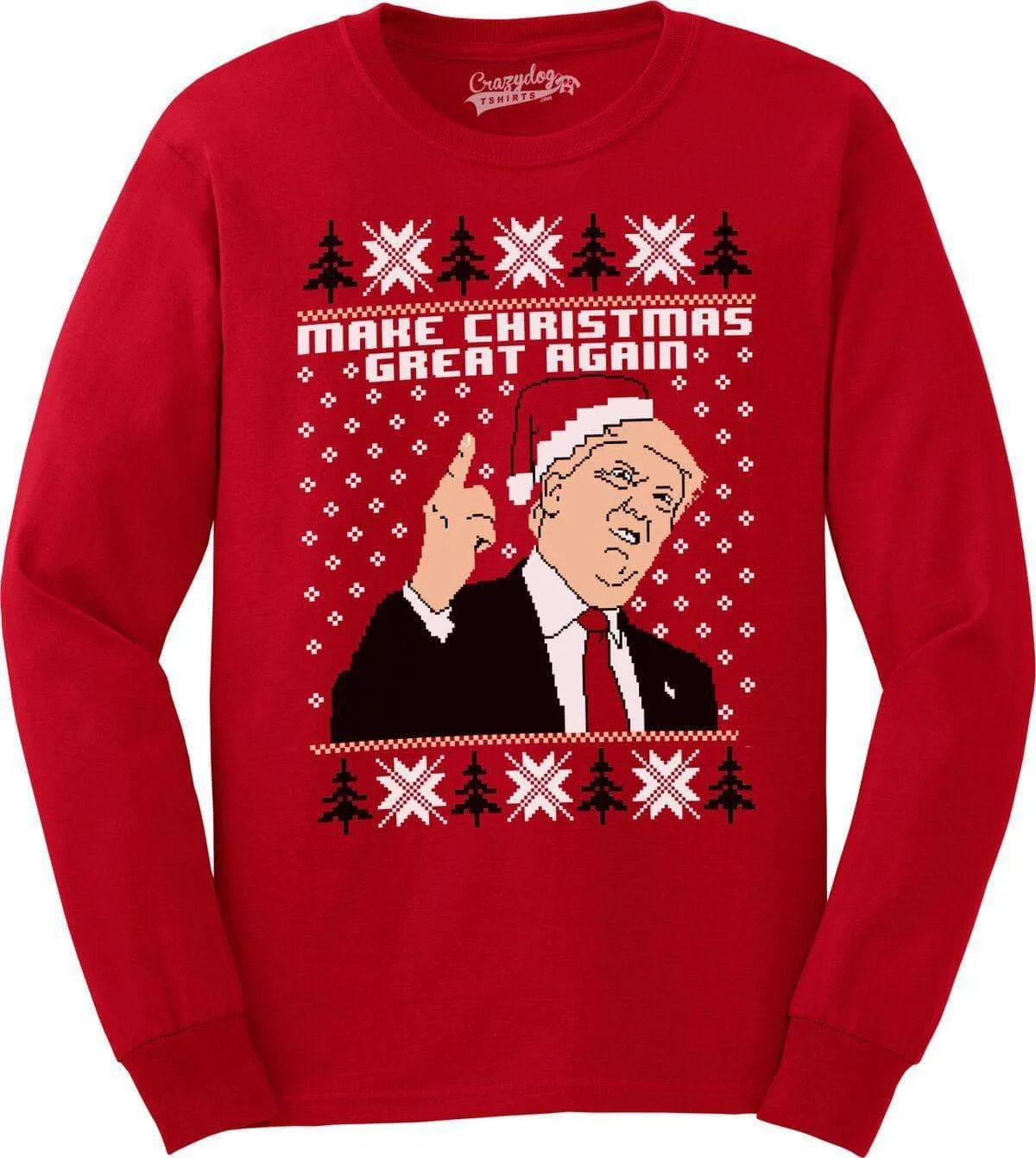 Make Christmas Great Again Crew Neck Sweatshirt sold by Crazy Dog T-Shirts