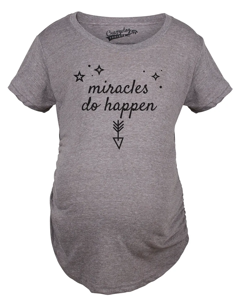 Miracles Do Happen Maternity T Shirt sold by Crazy Dog T-Shirts product image thumbnail 2