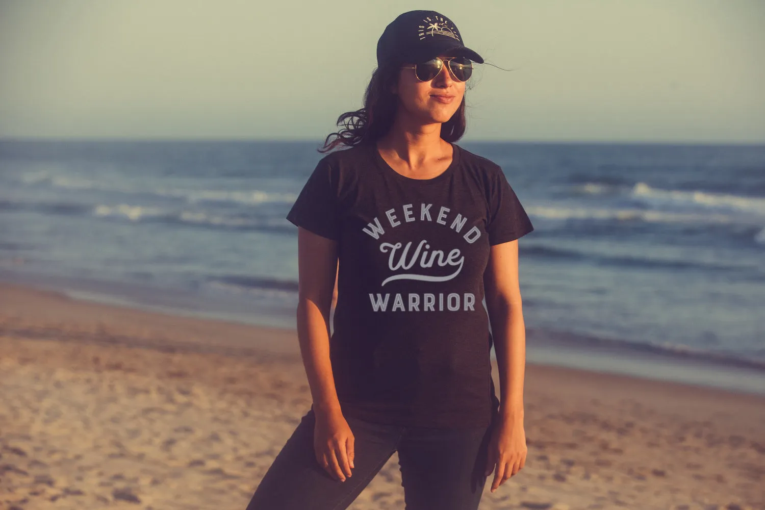 Weekend Warrior Wine Women's T Shirt sold by Crazy Dog T-Shirts product image thumbnail 2