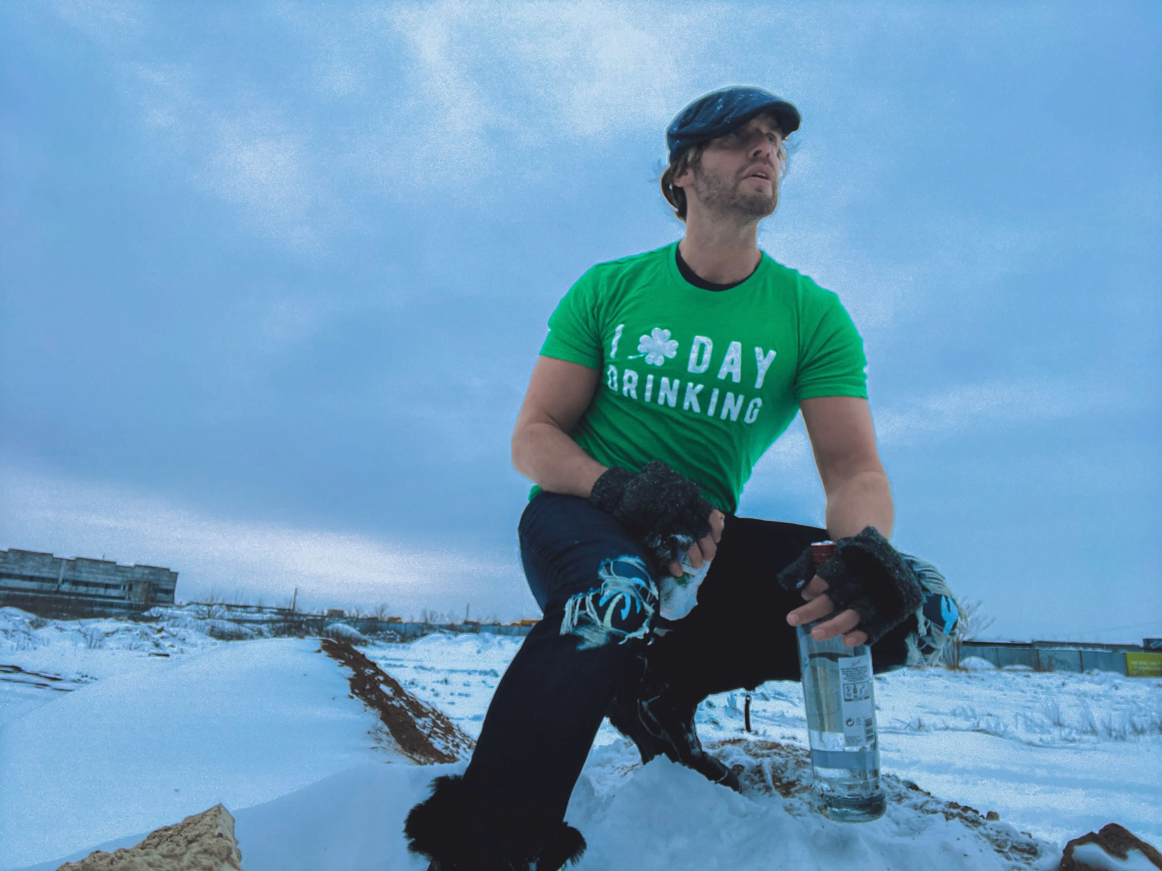 I Clover Day Drinking Men's T Shirt sold by Crazy Dog T-Shirts product image thumbnail 3