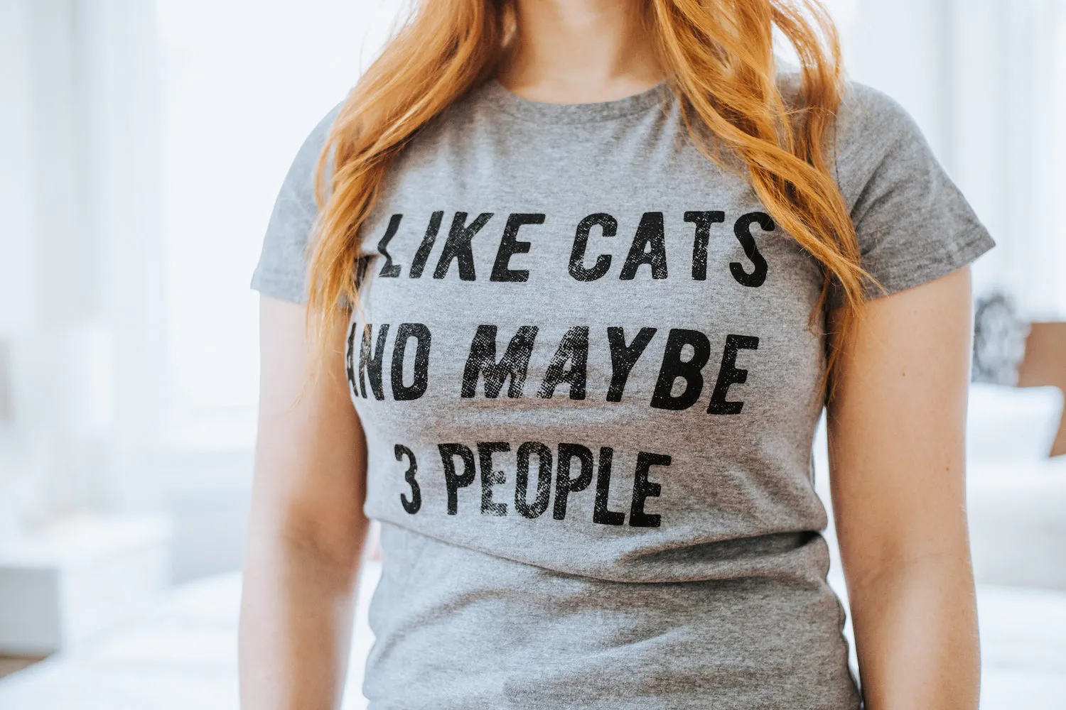 I Like Cats And Maybe 3 People Women's T Shirt sold by Crazy Dog T-Shirts product image thumbnail 3