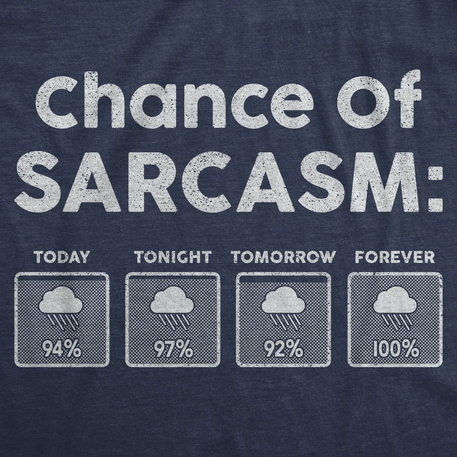 Chance Of Sarcasm Women's T Shirt sold by Crazy Dog T-Shirts product image thumbnail 2