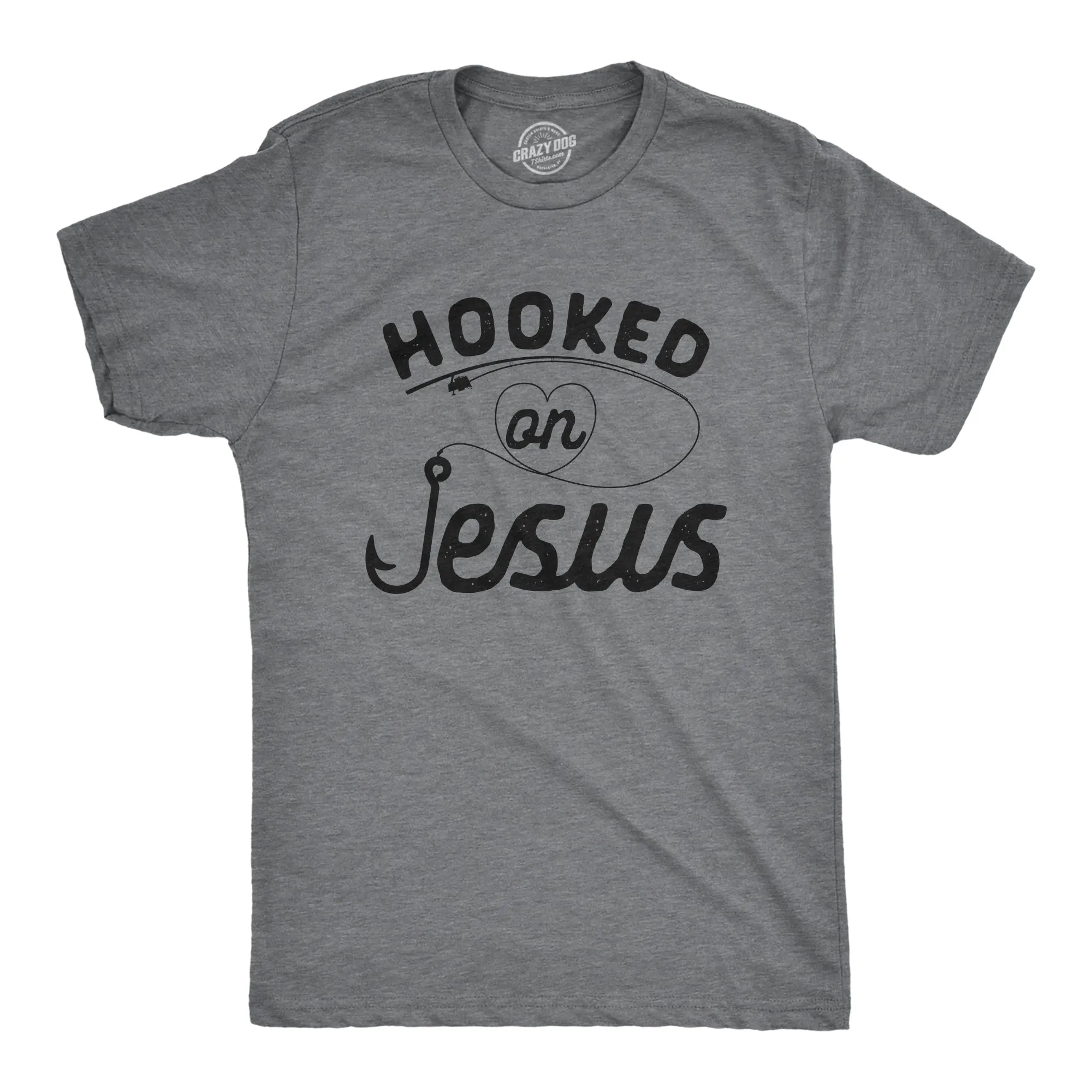 Hooked On Jesus Men's T Shirt sold by Crazy Dog T-Shirts