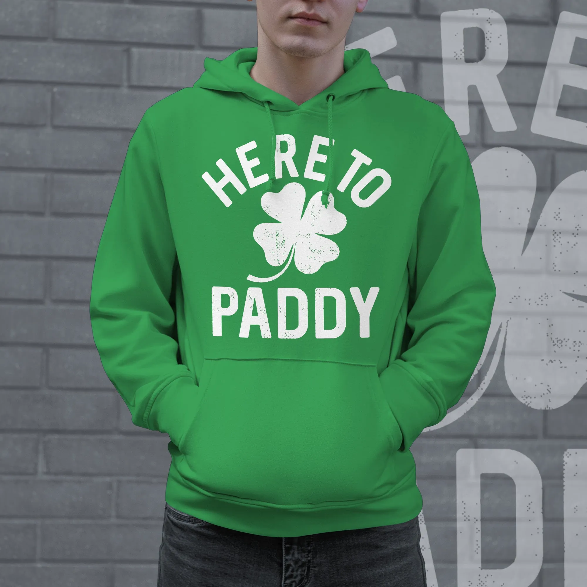 Here To Paddy Hoodie sold by Crazy Dog T-Shirts product image thumbnail 2