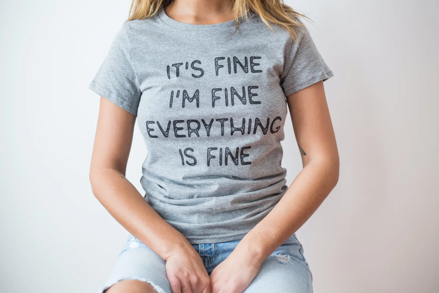 Everything Is Fine Women's T Shirt sold by Crazy Dog T-Shirts product image thumbnail 4