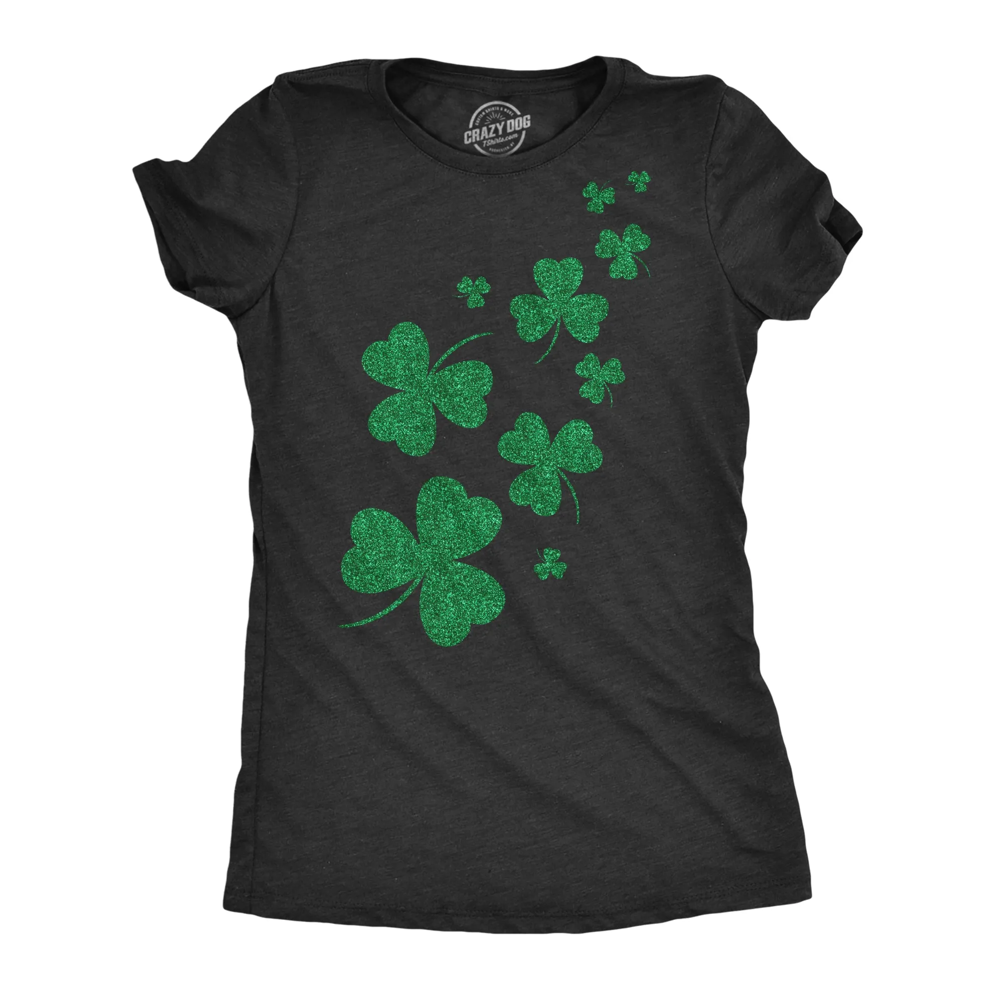 Glitter Shamrocks Women's T Shirt sold by Crazy Dog T-Shirts