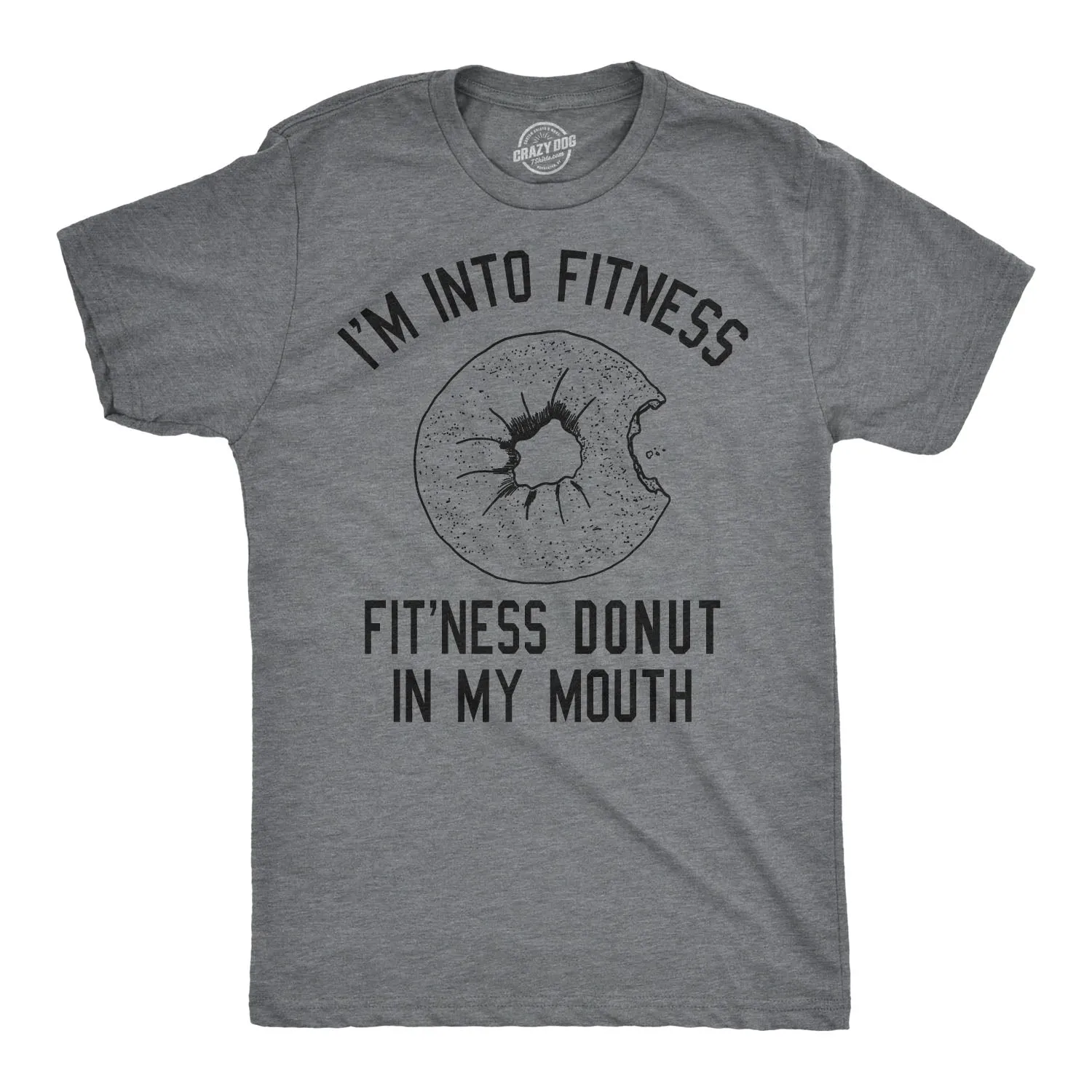 Fitness Donut In My Mouth Men's T Shirt sold by Crazy Dog T-Shirts