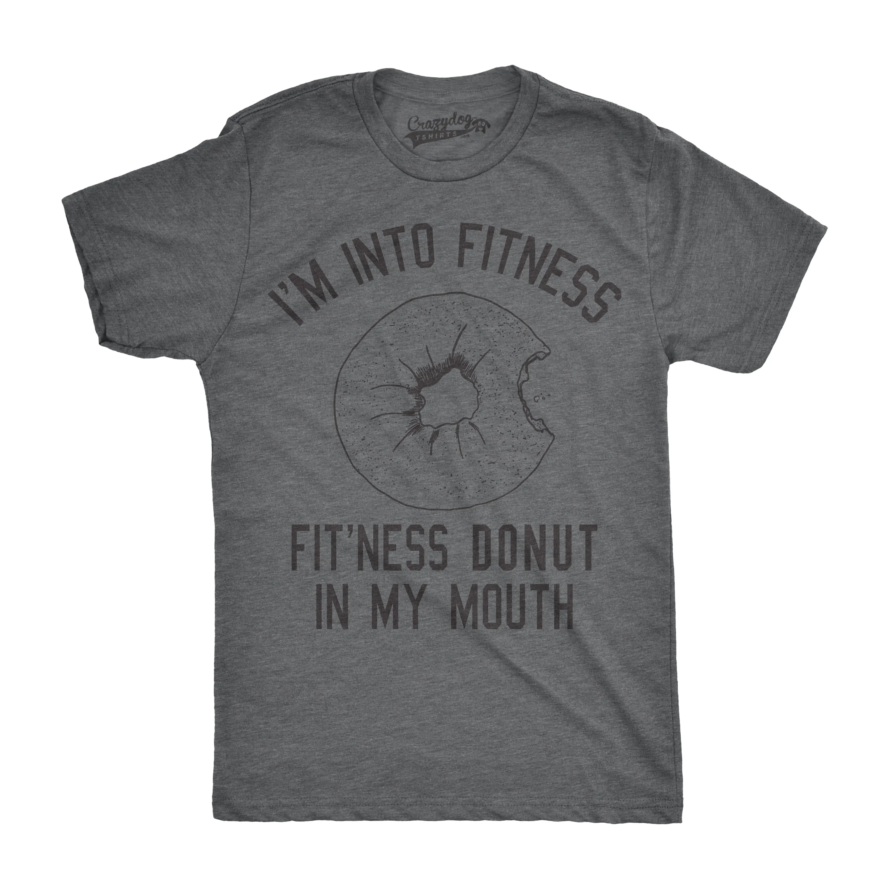 Fitness Donut In My Mouth Men's T Shirt sold by Crazy Dog T-Shirts product image thumbnail 3