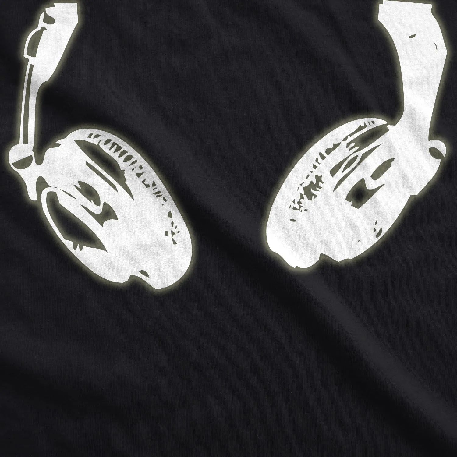 Glow In the Dark Headphones Men's T Shirt sold by Crazy Dog T-Shirts product image thumbnail 3
