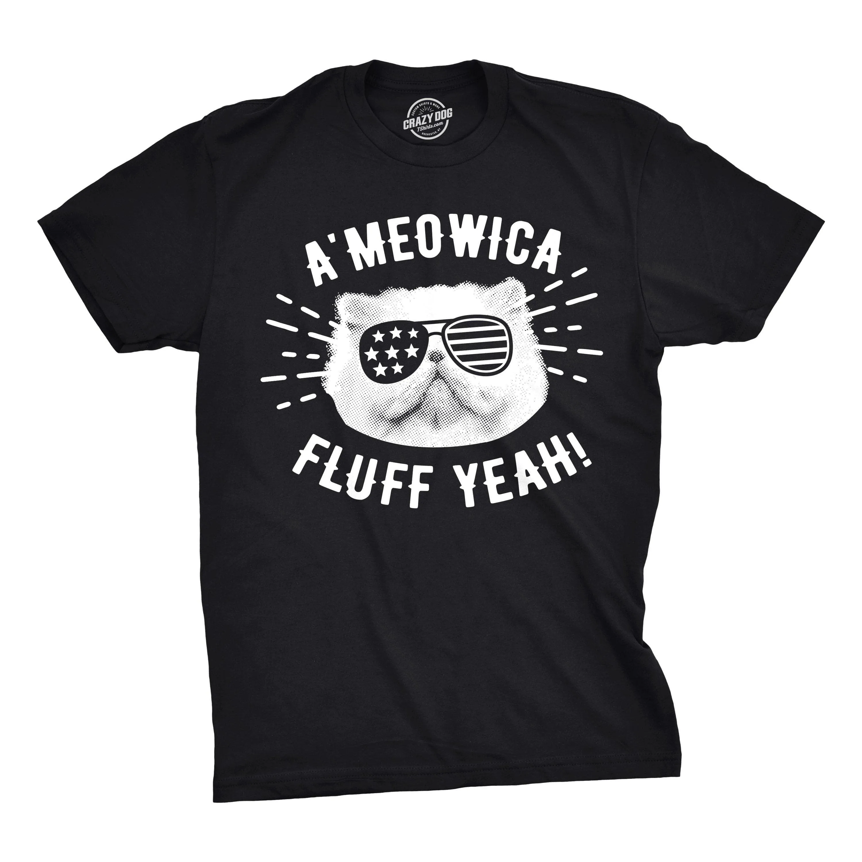 Ameowica Fluff Yeah Men's T Shirt sold by Crazy Dog T-Shirts