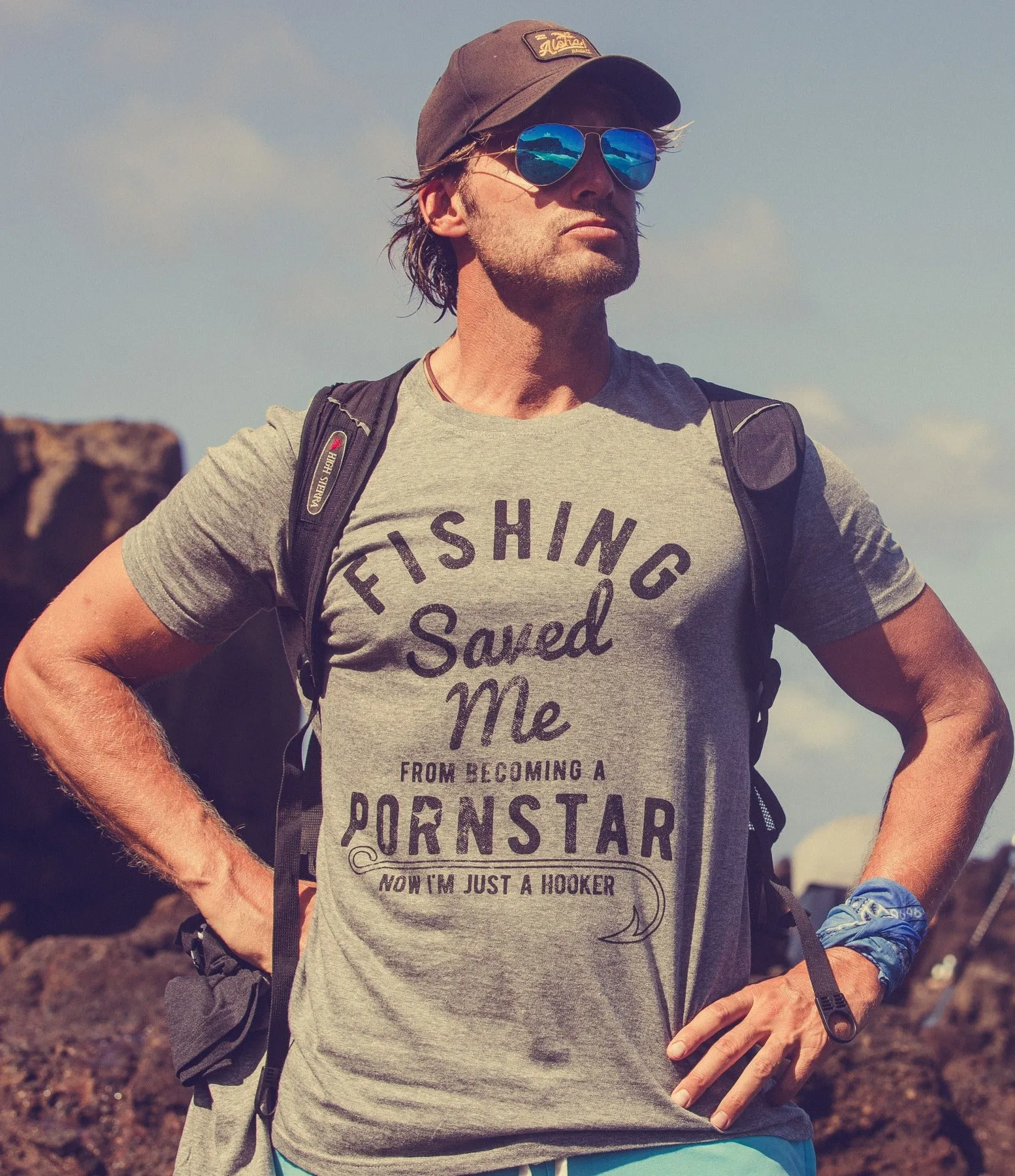 Fishing Saved Me Men's T Shirt sold by Crazy Dog T-Shirts product image thumbnail 2
