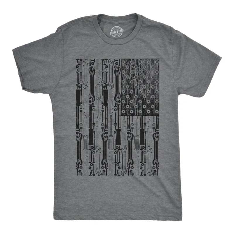Tools American Flag Men's T Shirt sold by Crazy Dog T-Shirts