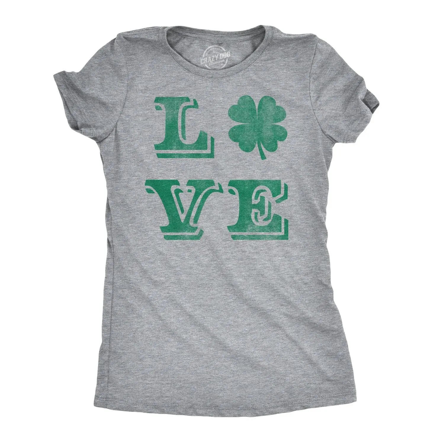 LOVE Lucky Clover Women's T Shirt sold by Crazy Dog T-Shirts product image thumbnail 5