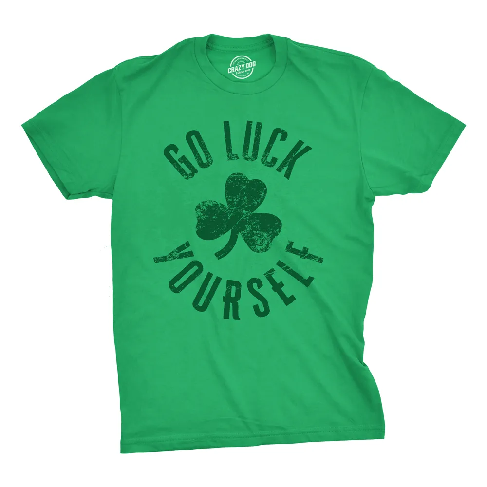 Go Luck Yourself Men's T Shirt sold by Crazy Dog T-Shirts product image thumbnail 4
