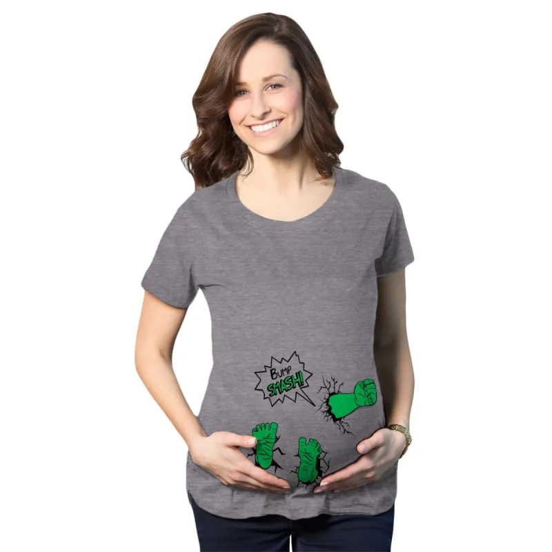 Bump Smash Maternity T Shirt sold by Crazy Dog T-Shirts