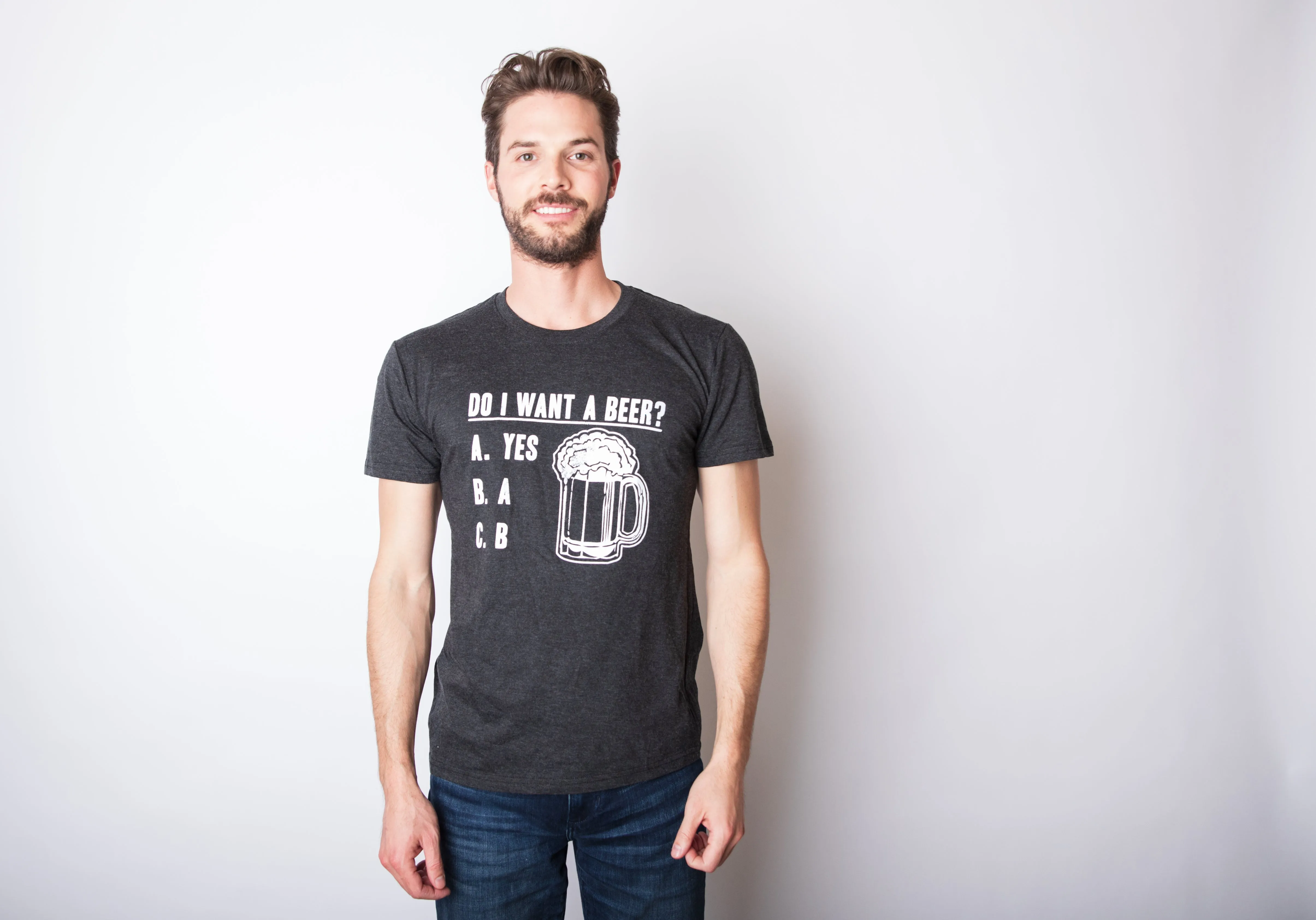 Do I Want A Beer Men's T Shirt sold by Crazy Dog T-Shirts product image thumbnail 2