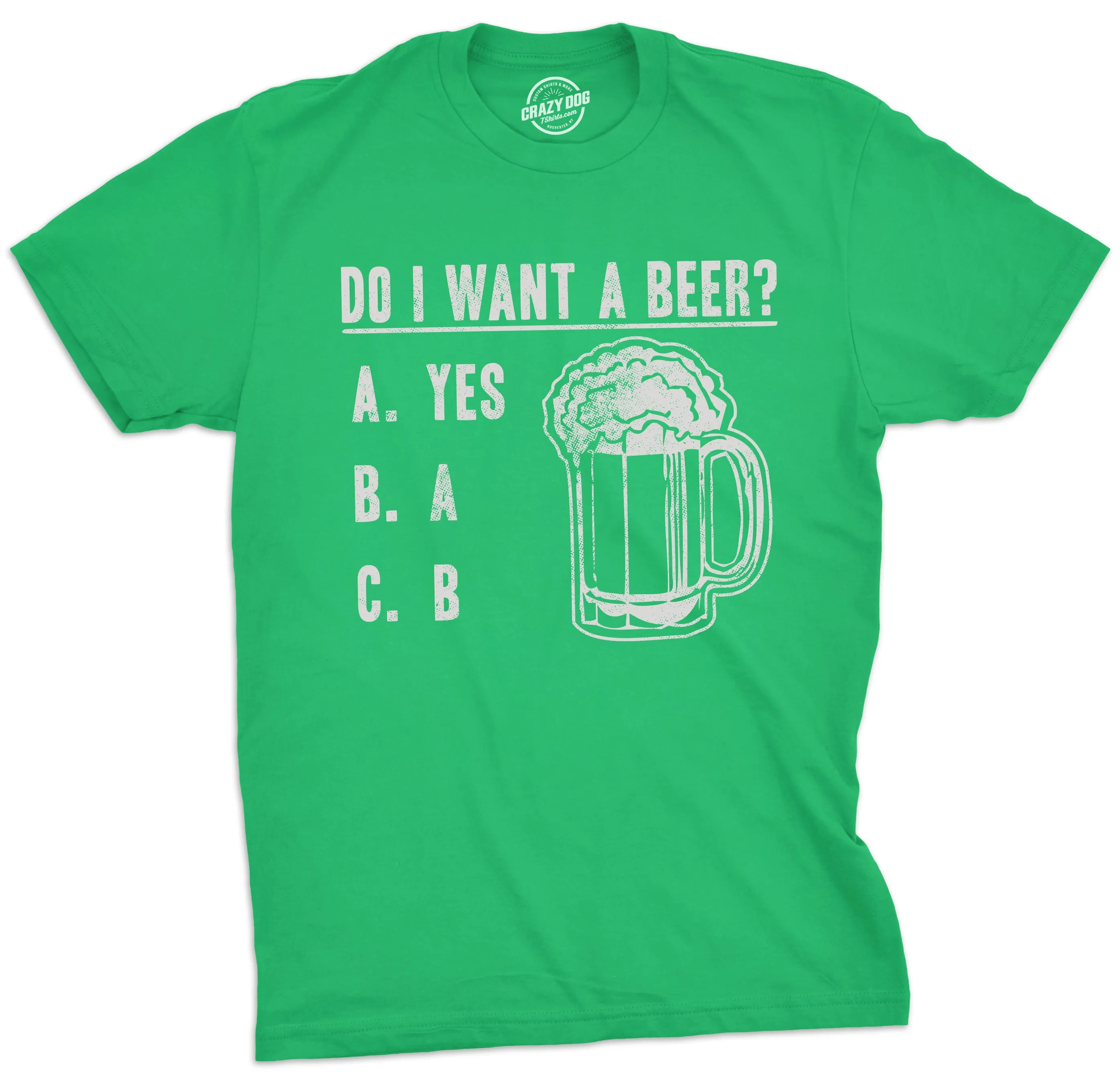 Do I Want A Beer Men's T Shirt sold by Crazy Dog T-Shirts product image thumbnail 5