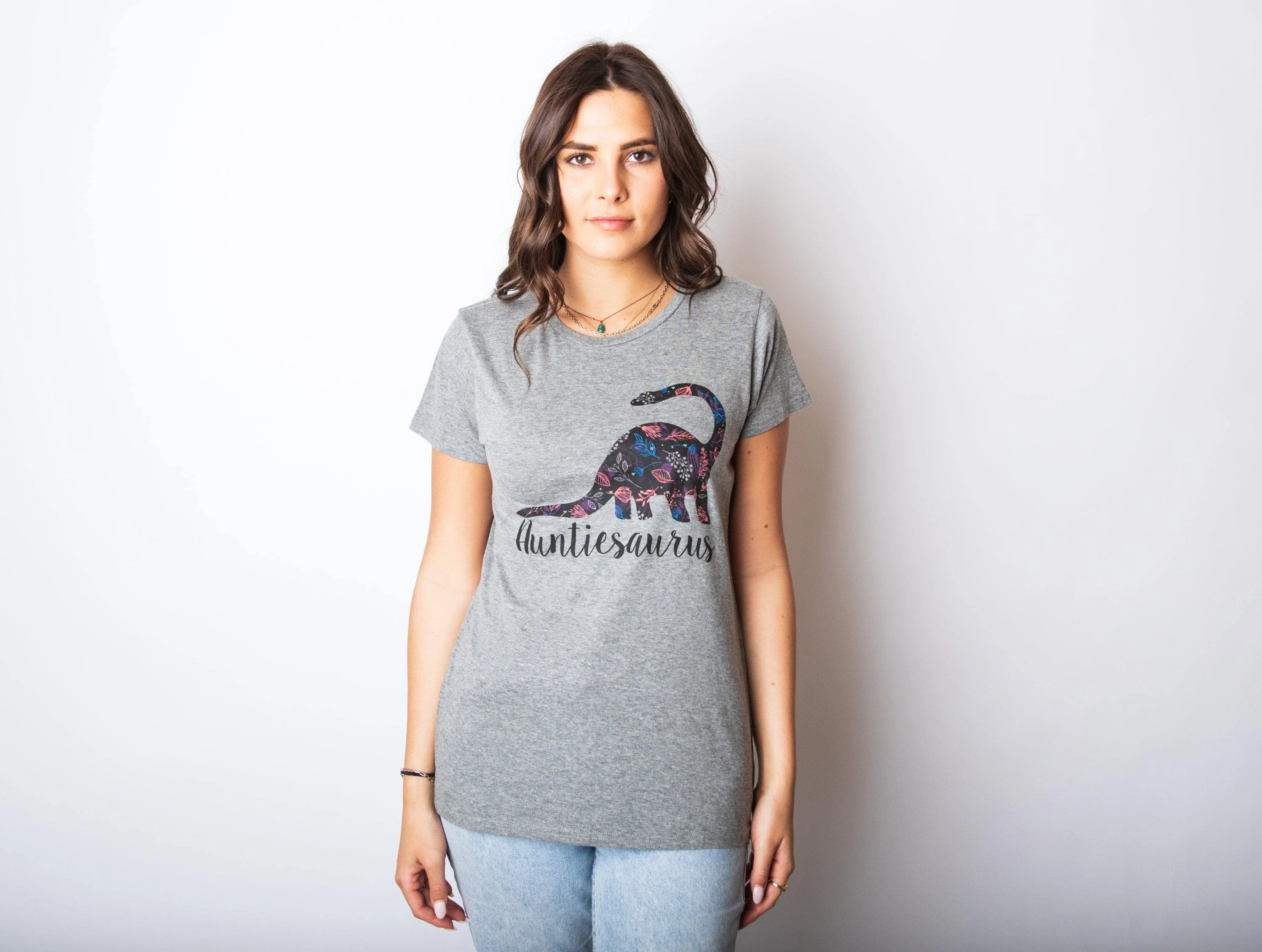 Auntiesaurus Women's T Shirt sold by Crazy Dog T-Shirts product image thumbnail 3