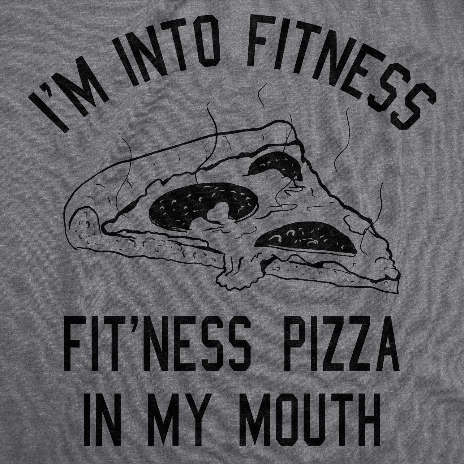 Fitness Pizza In My Mouth Women's T Shirt sold by Crazy Dog T-Shirts product image thumbnail 2