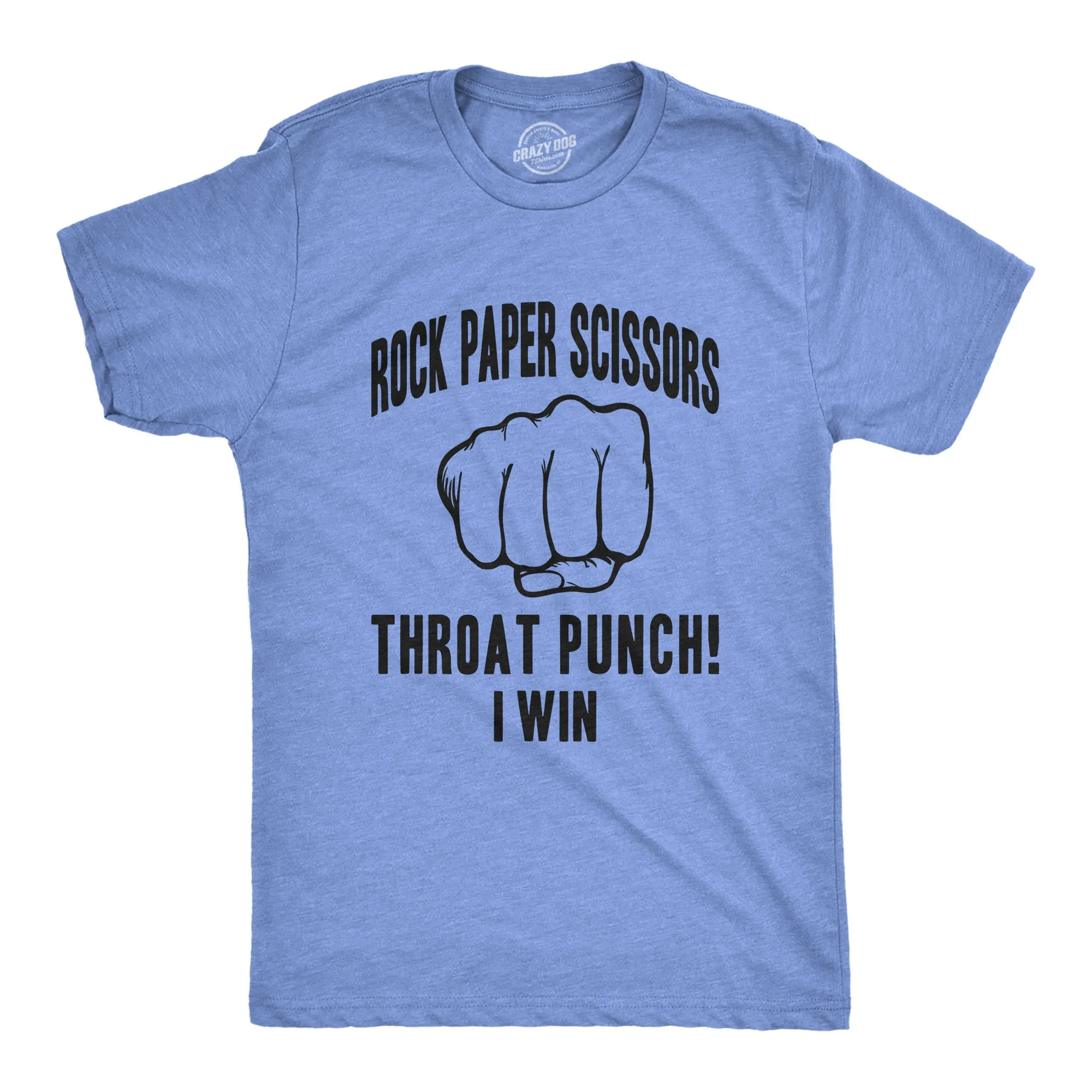 Rock Paper Scissors Throat Punch Men's T Shirt sold by Crazy Dog T-Shirts product image thumbnail 3