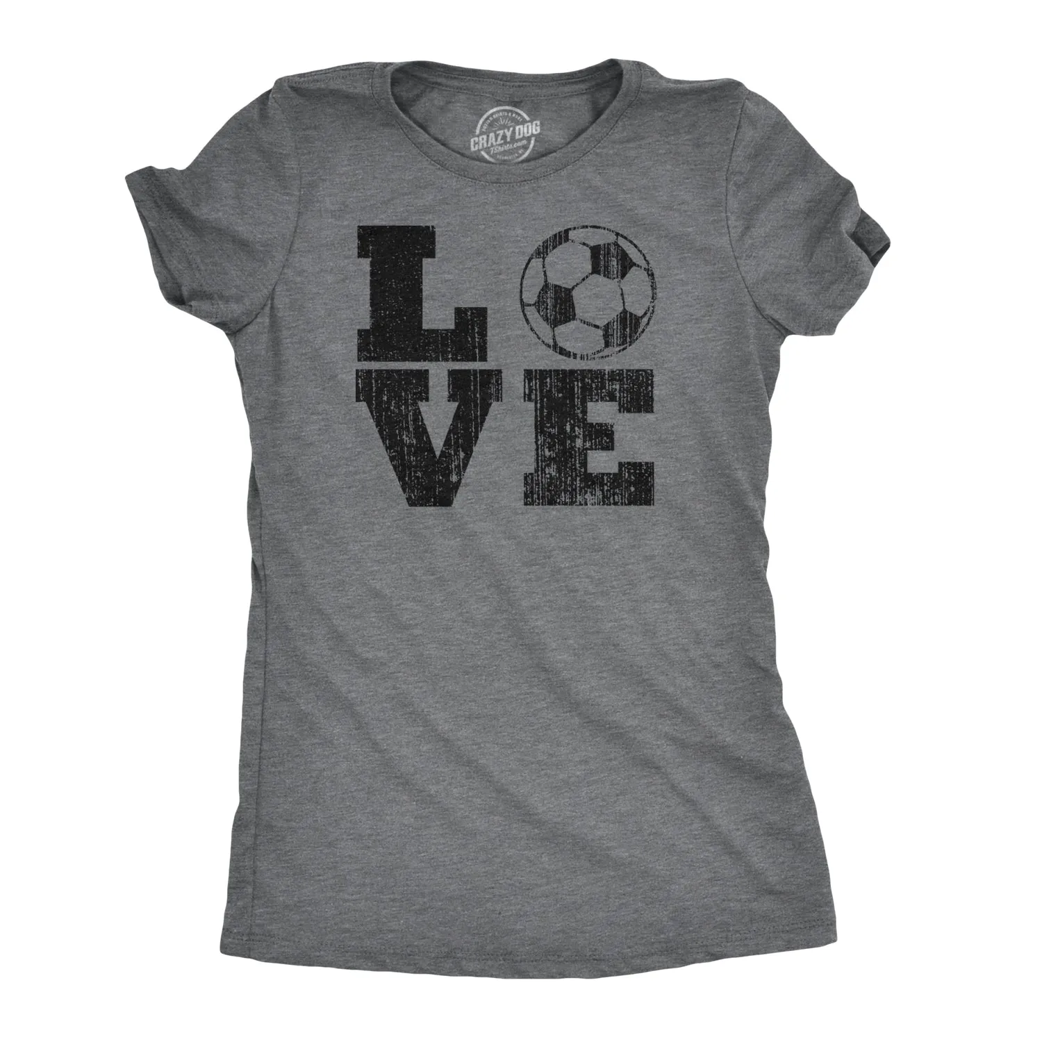 Love Soccer Women's T Shirt sold by Crazy Dog T-Shirts