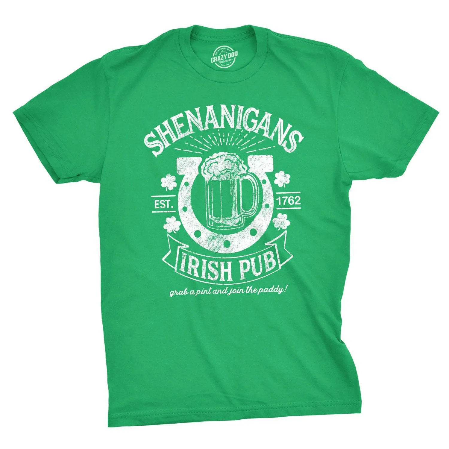 Shenanigans Irish Pub Men's T Shirt sold by Crazy Dog T-Shirts