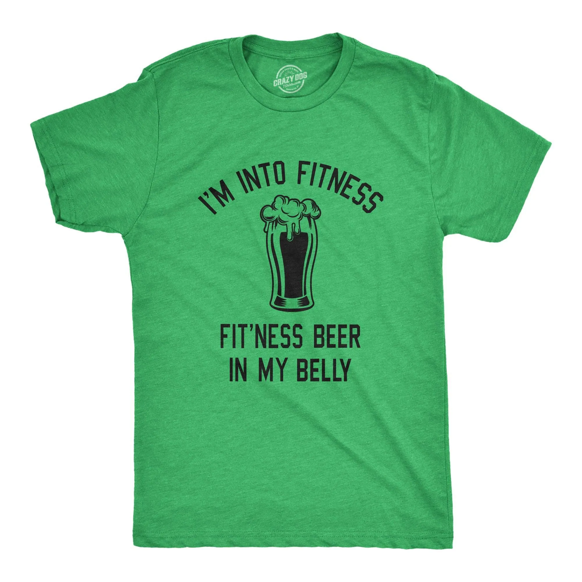 Fitness Beer In My Belly Men's T Shirt sold by Crazy Dog T-Shirts product image thumbnail 3