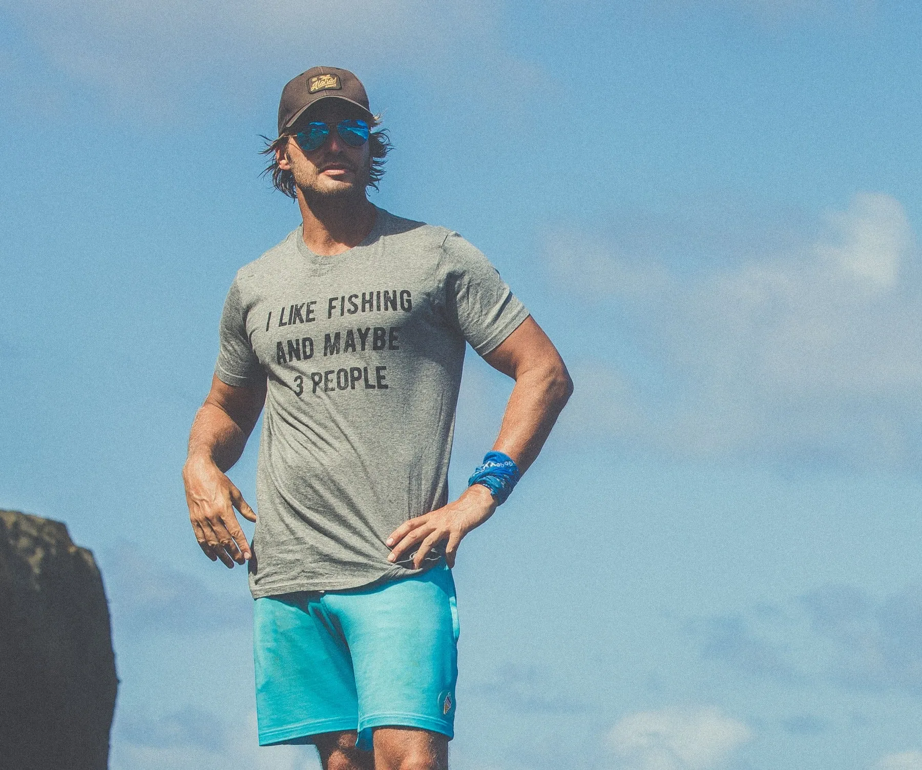 I Like Fishing And Maybe 3 People Men's T Shirt sold by Crazy Dog T-Shirts product image thumbnail 3