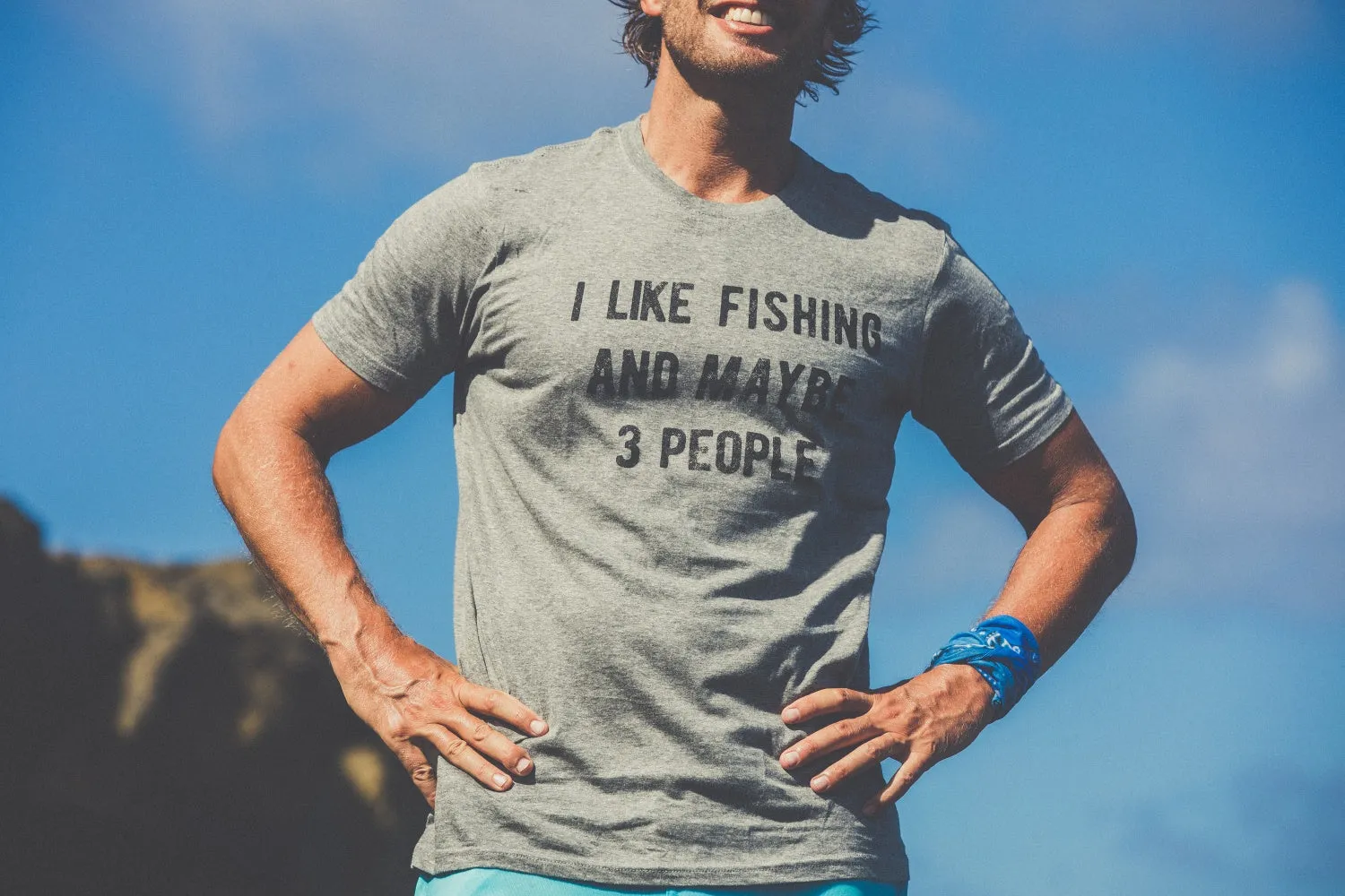 I Like Fishing And Maybe 3 People Men's T Shirt sold by Crazy Dog T-Shirts product image thumbnail 2