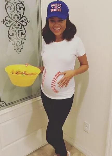 Baseball Laces Maternity T Shirt sold by Crazy Dog T-Shirts product image thumbnail 4